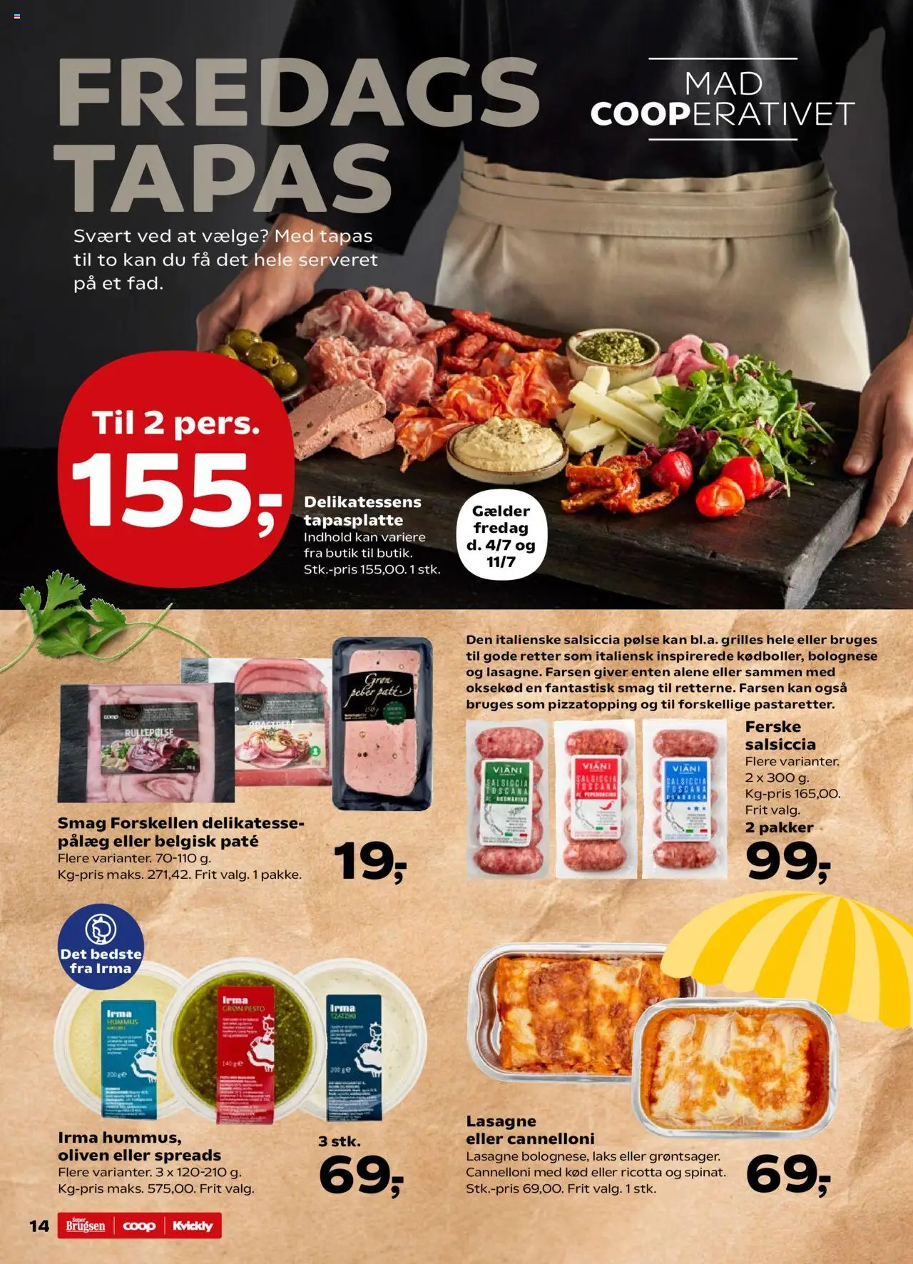 Super Brugsen Tilbudsavis gyldig fra 04.07.2025 | Side: 16 | Produkter: Pålæg, Pesto, Carpete, Søm