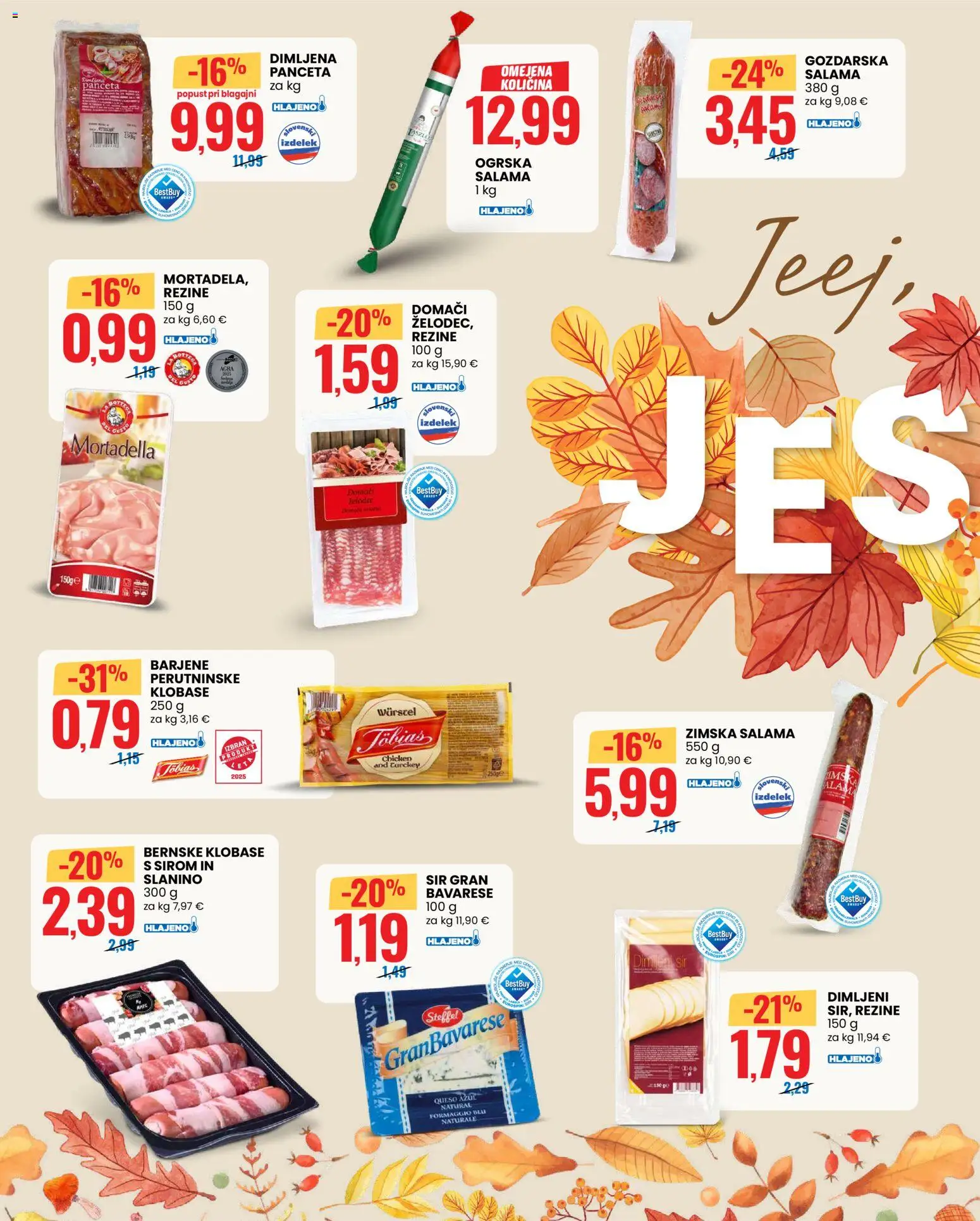 Novi Eurospin katalog ponudbe – veljaven od 30.10.2025 | Stran: 2 | Izdelki: Panceta, Mortadela, Sir, Klobase