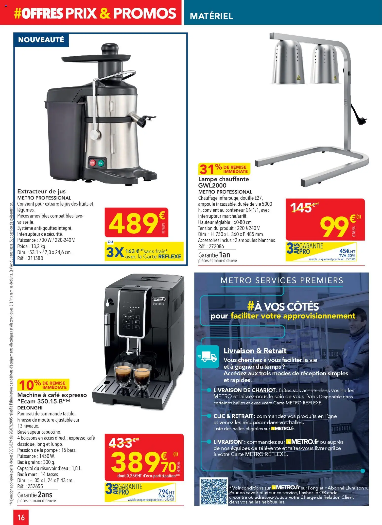 {H1} | Page: 16 | Produits: Machine à café, Delonghi, Extracteur de jus, Café