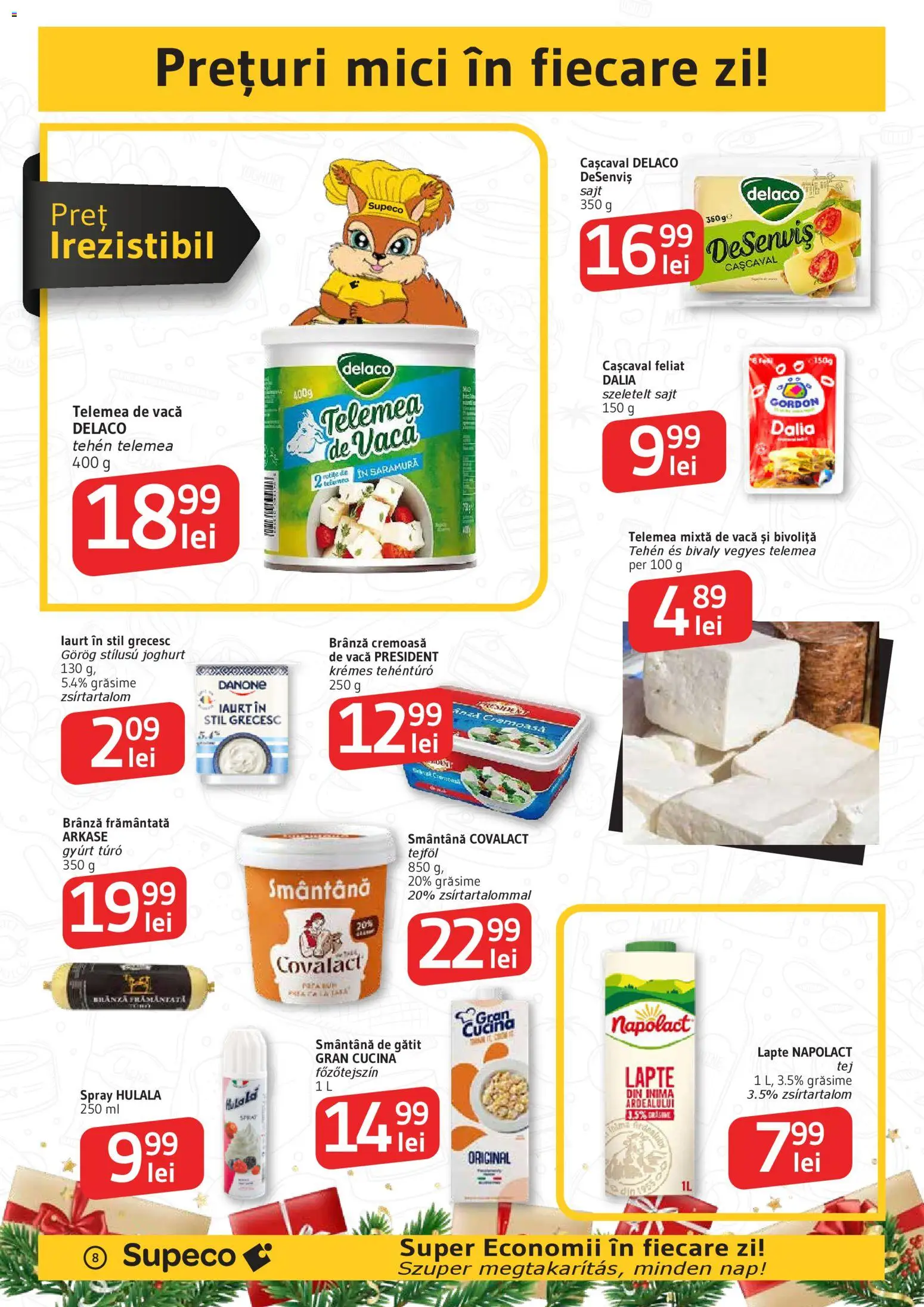 Noul catalog Supeco – valabil de la 11.12.2025 | Pagină: 8 | Produse: Light Kedi Konservesi, Cașcaval, Mici, Brânză