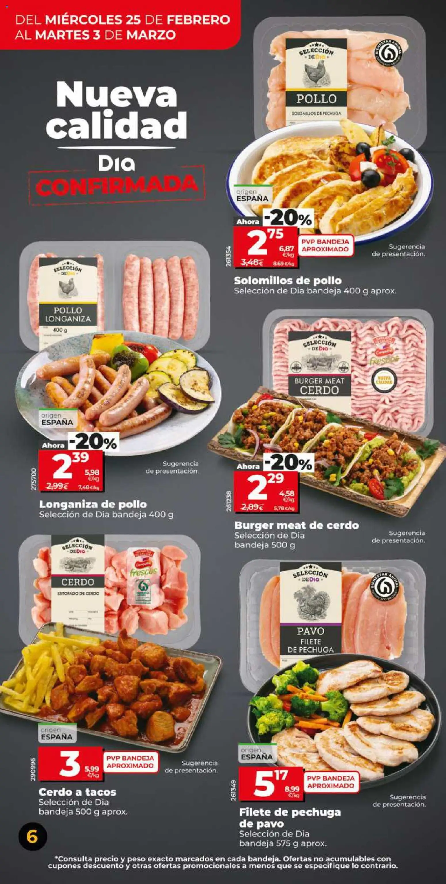 Dia - folleto Market │ válido desde el 25.02.2026 | Página: 6 | Productos: Tacos, Peso, Filete, Bandeja