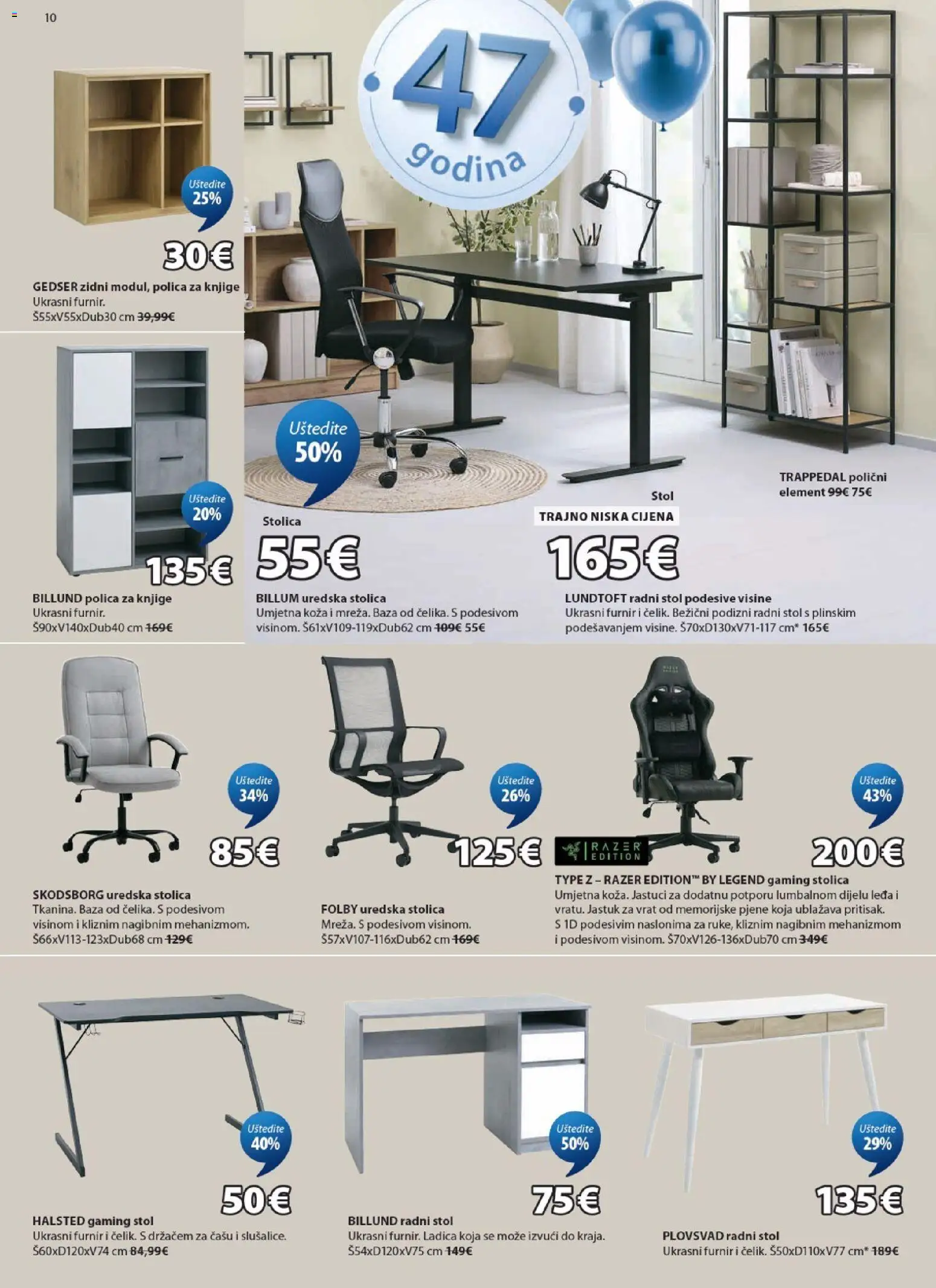 JYSK katalog | vrijedi od 08.04.2026 | Stranica: 10 | Proizvodi: Jastuk, Stol, Stolica, Radni stol