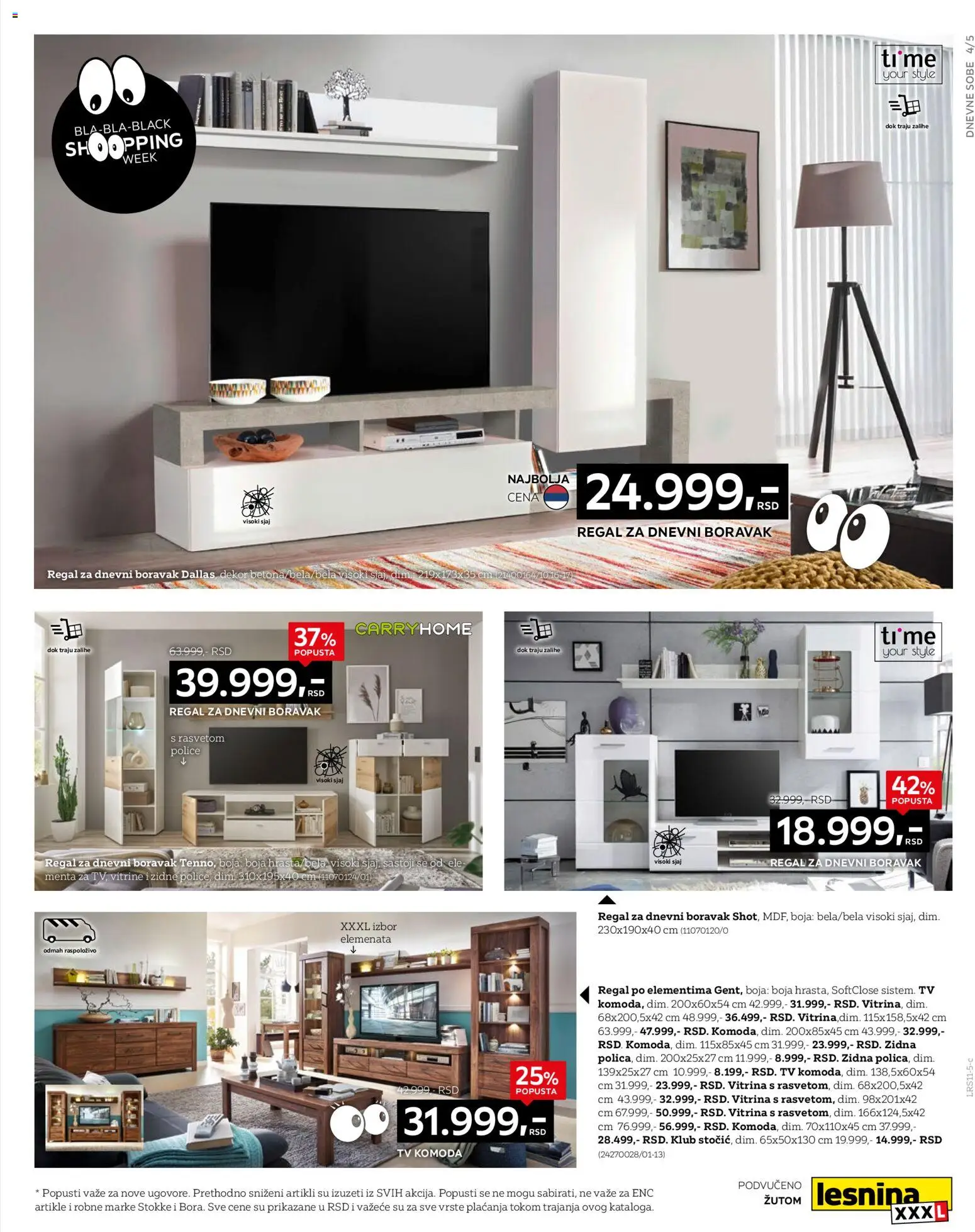 Lesnina XXXL katalog - važi od 21.11.2025 | Strana: 5 | Proizvode: Komoda, Tv komoda