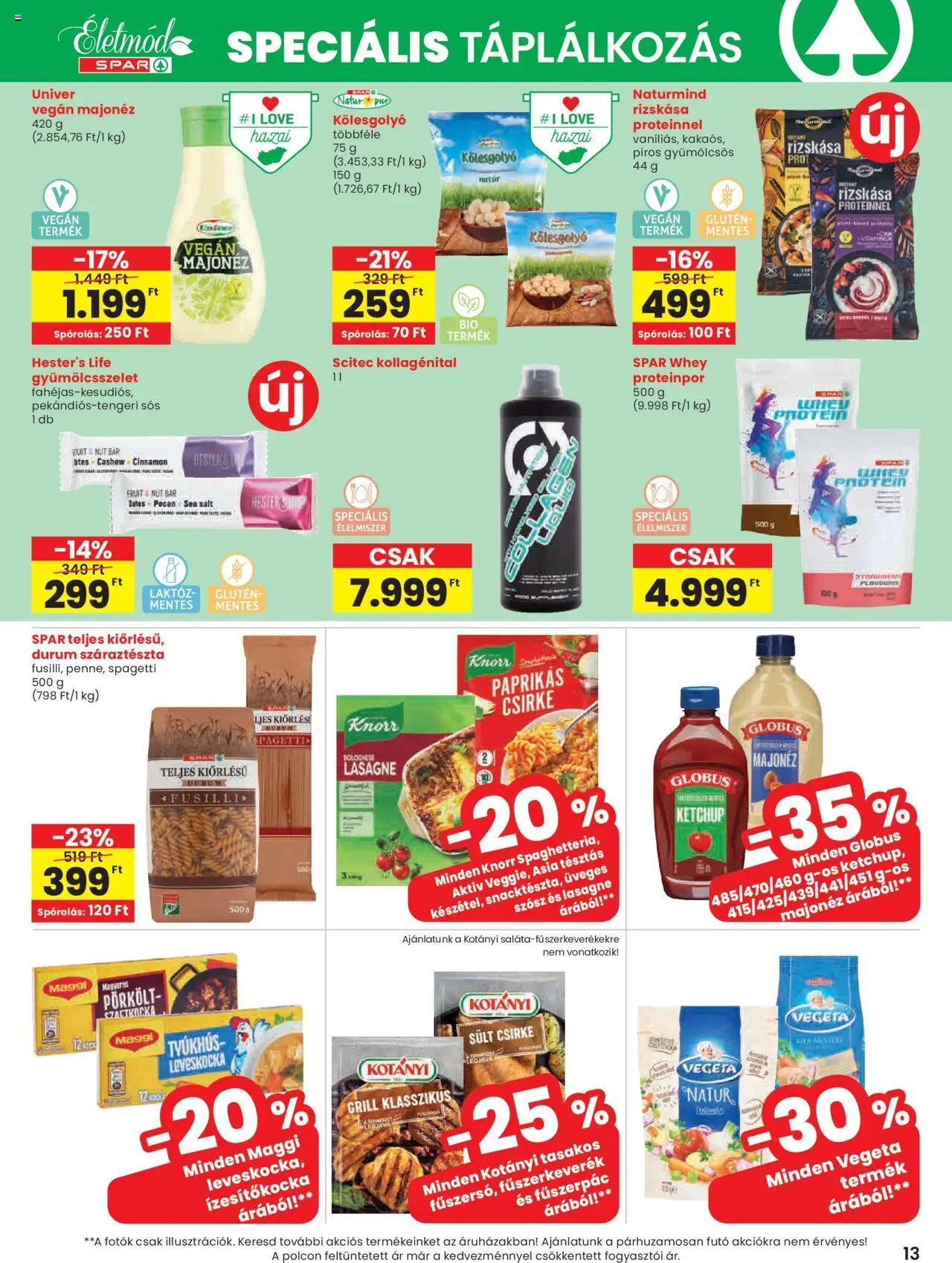 Spar akciós ujság - amely érvényes a következő dátumtól: 10.07.2025 | Oldal: 13 | Termékek: Leveskocka, Fűszerpác, Grill, Maggi