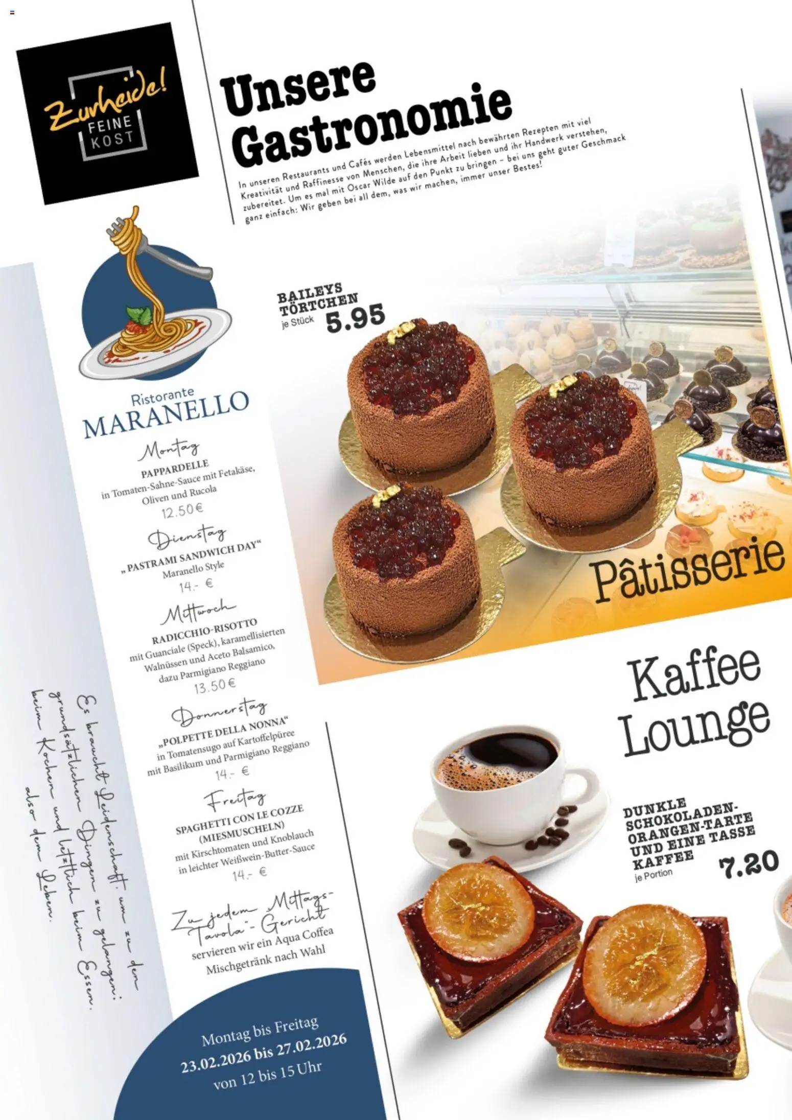 Edeka Zurheide Prospekt 	 – gültig ab 23.02.2026 | Seite: 6 | Produkte: Ristorante, Kaffee, Baileys, Uhr