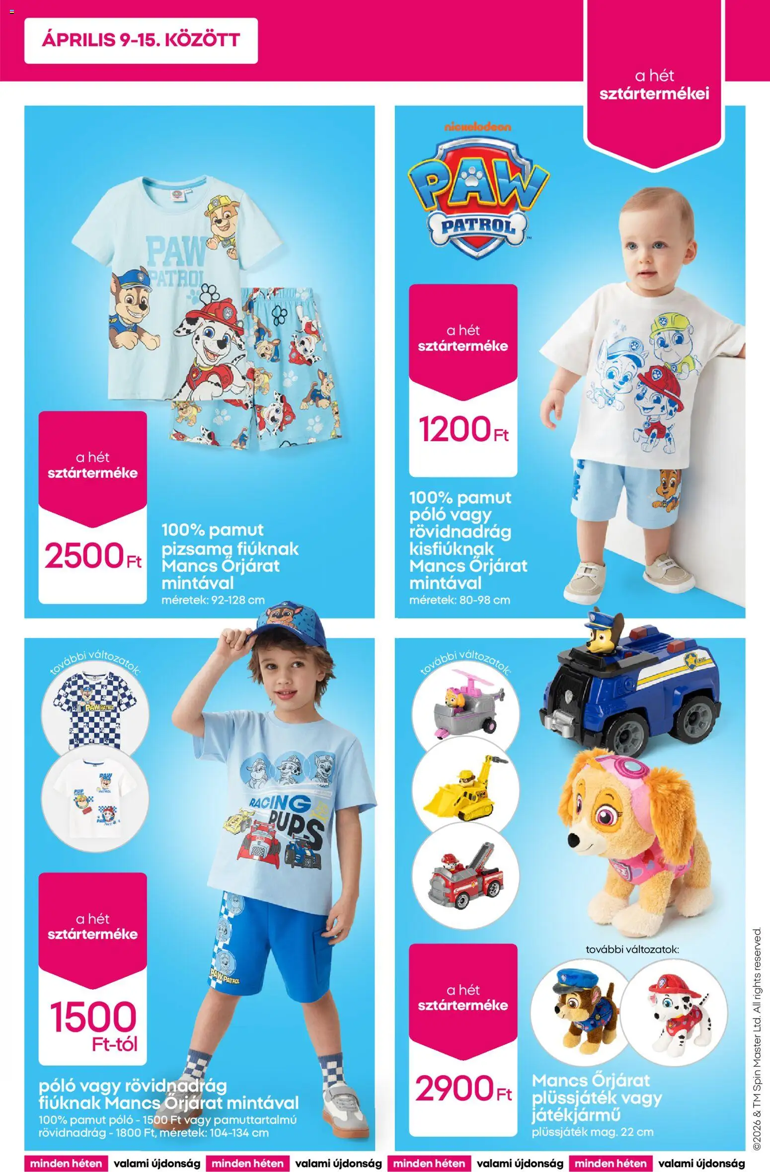 Pepco akciós ujság - amely érvényes a következő dátumtól: 09.04.2026 | Oldal: 3 | Termékek: Rövidnadrág, Pizsama