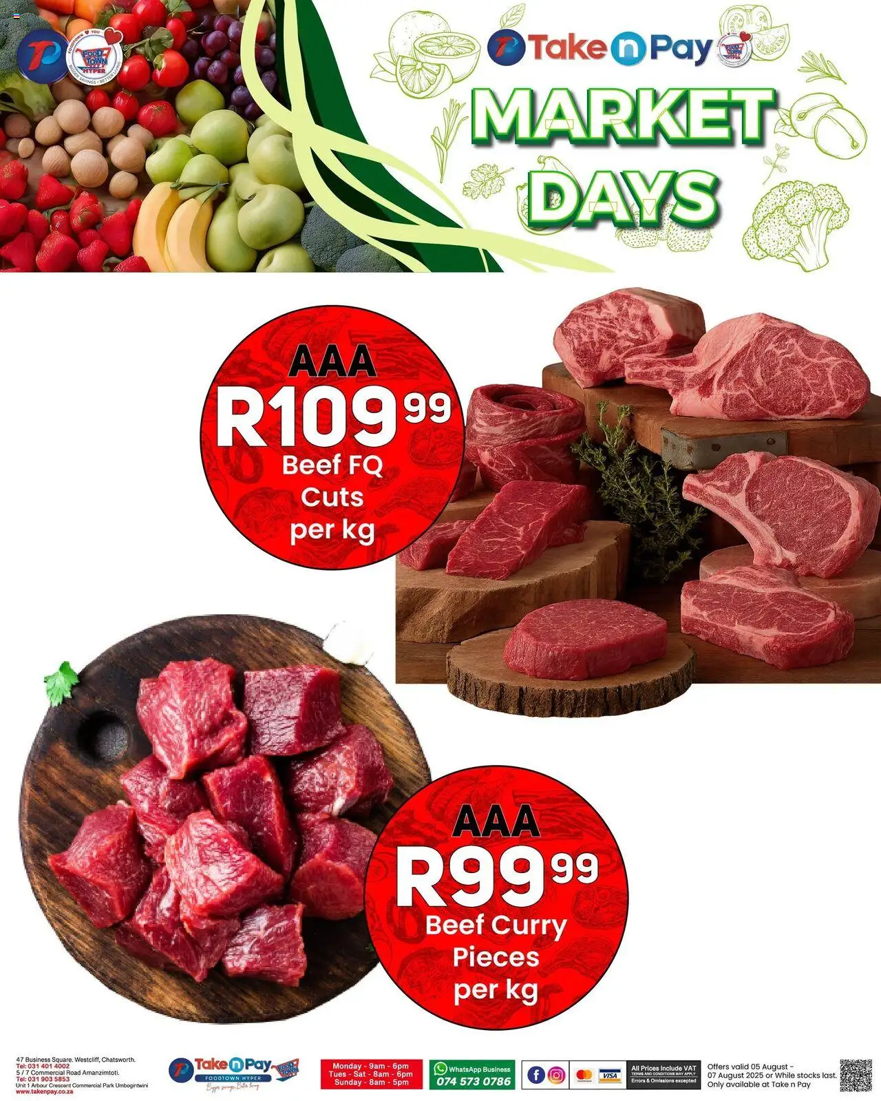 Take n Pay Market Day │ valid from 05.08.2025 | Page: 8 | Products: Beef