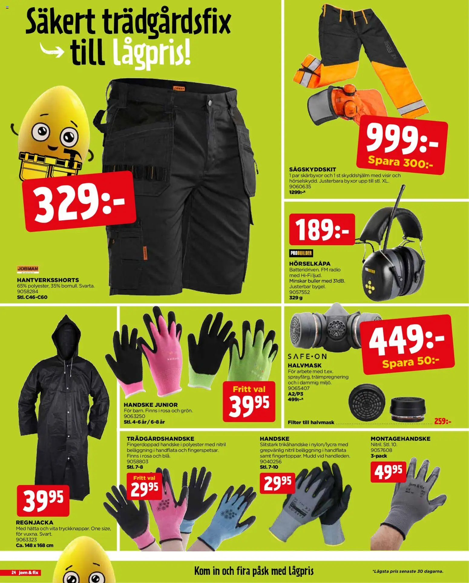 Jem & Fix reklamblad aktuell från 30.03.2026 | Sida: 24 | Produkter: Regnjacka, Byxor, Filter, Radio