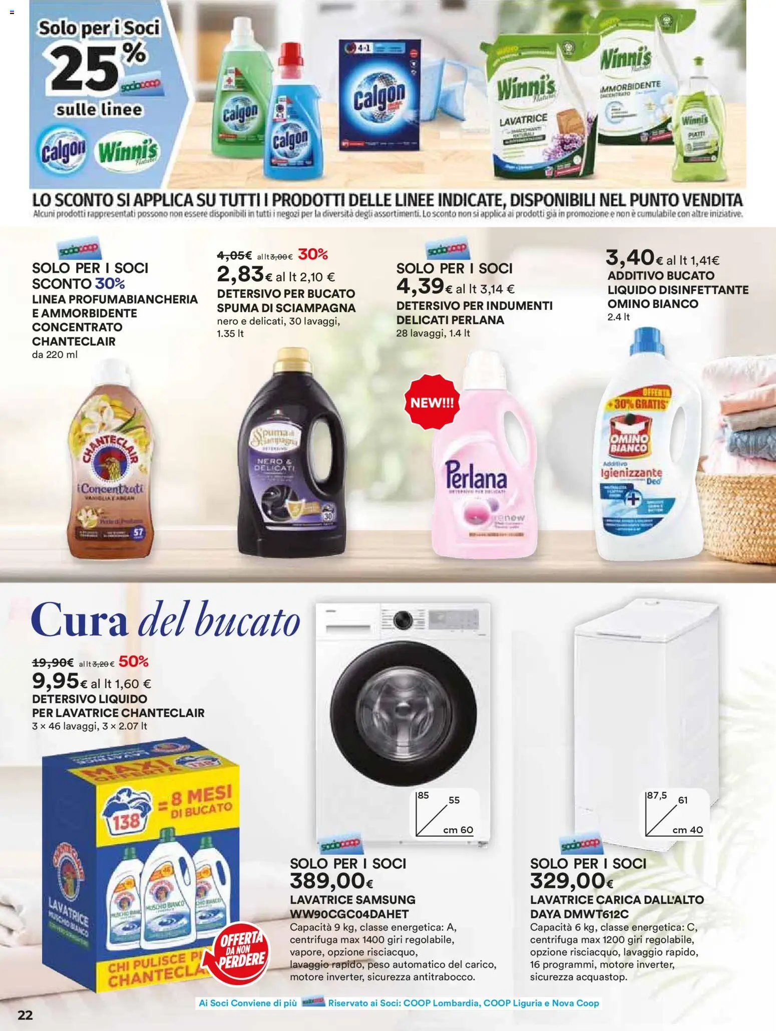 Volantino Ipercoop del 27.12.2025 | Pagina: 22 | Prodotti: Ammorbidente, Centrifuga, Lavatrice, Samsung
