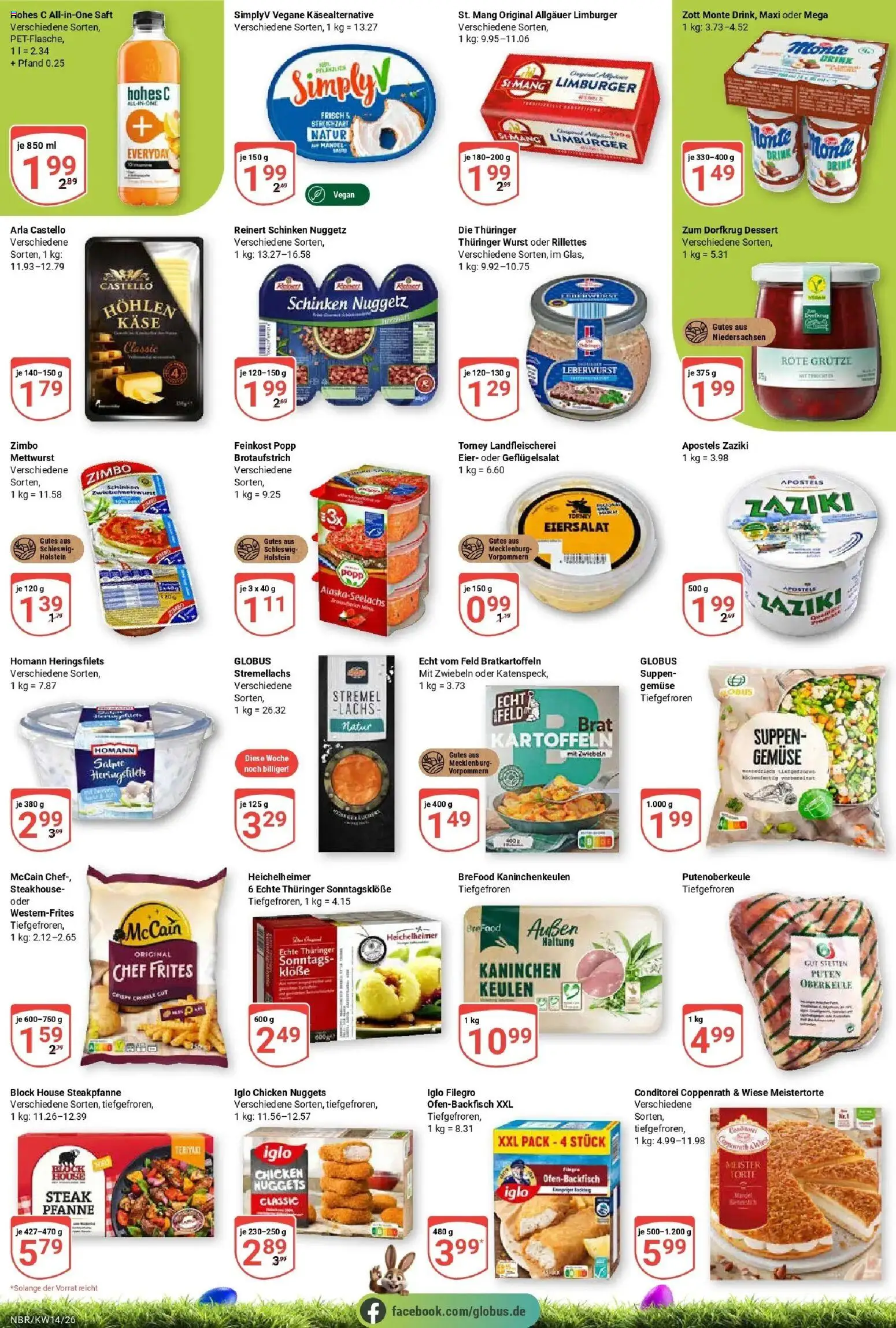 Globus prospekt Neubrandenburg	 – gültig ab 30.03.2026 | Seite: 9 | Produkte: McCain, Zwiebeln, Gemüse, Steak