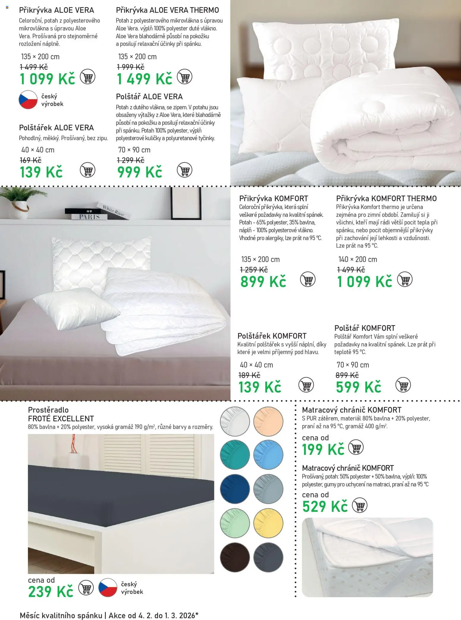 Vesna leták od 04.02.2026 | Strana: 2 | Produkty: Polštář, Kuličky, Prostěradlo, Barvy