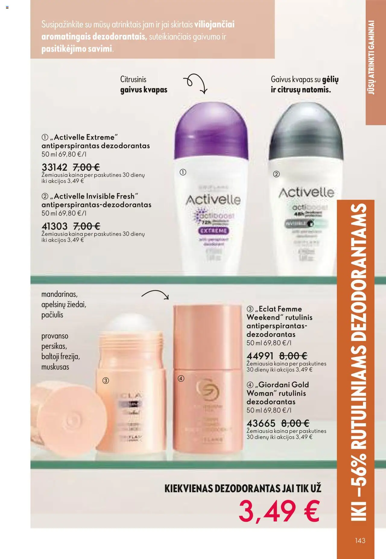 Oriflame - Katalogas 12 2025│galioja nuo 24.08.2025 | Puslapis: 143 | Prekių: Rutulinis dezodorantas, Kvapas, Dezodorantas, Antiperspirantas