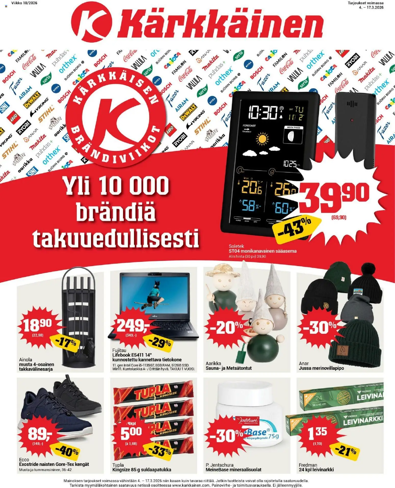 Kärkkäinen tarjoukset – voimassa 04.01.2026 alkaen | Sivu: 1 | Tuotteet: Coca cola, Tietokone, Sääasema