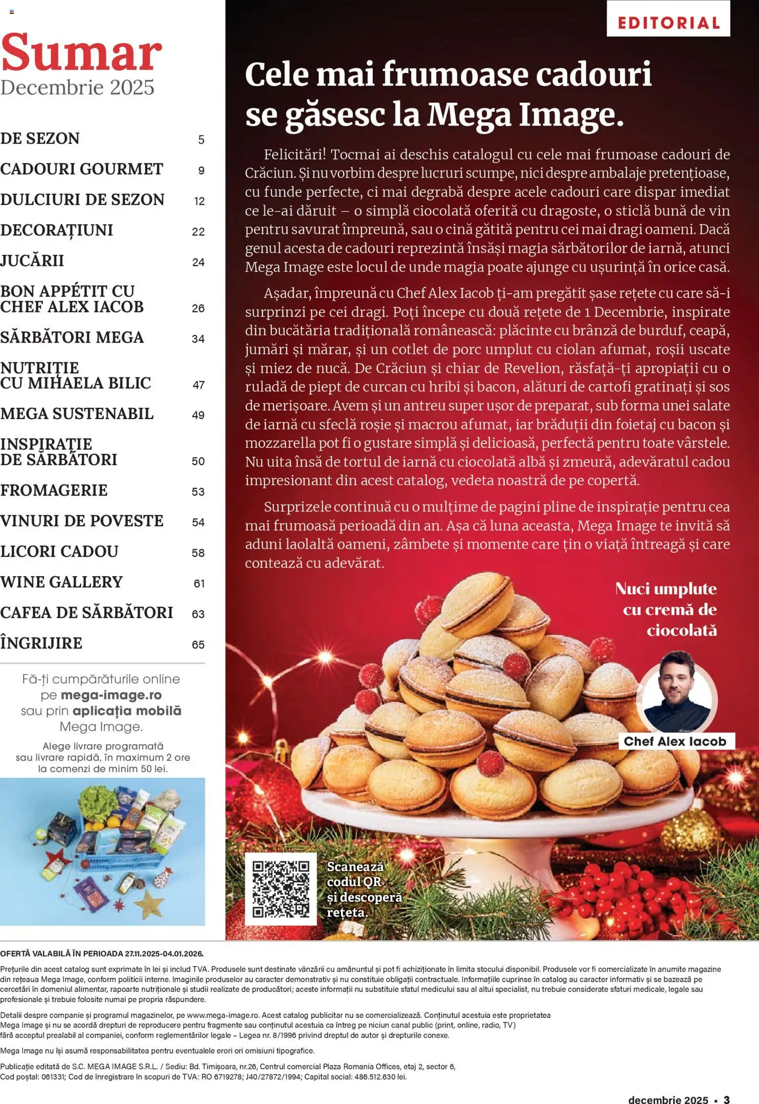 Noul catalog Mega Image – valabil de la 27.11.2025 | Pagină: 3 | Produse: Bacon, Cafea, Nuci, Sfeclă