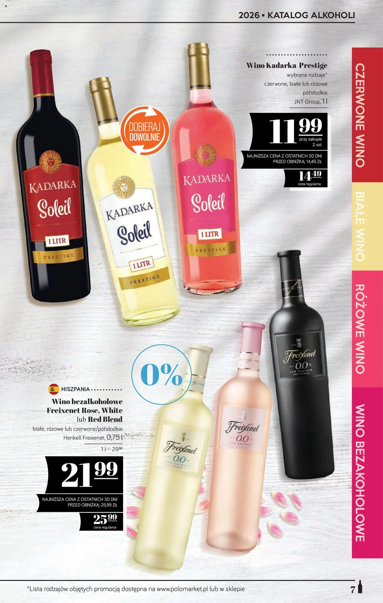 POLOmarket katalog - Alkoholi od 05.03.2026 | Strona: 7 | Produkty: Wino bezalkoholowe, Wino Kadarka, Wino