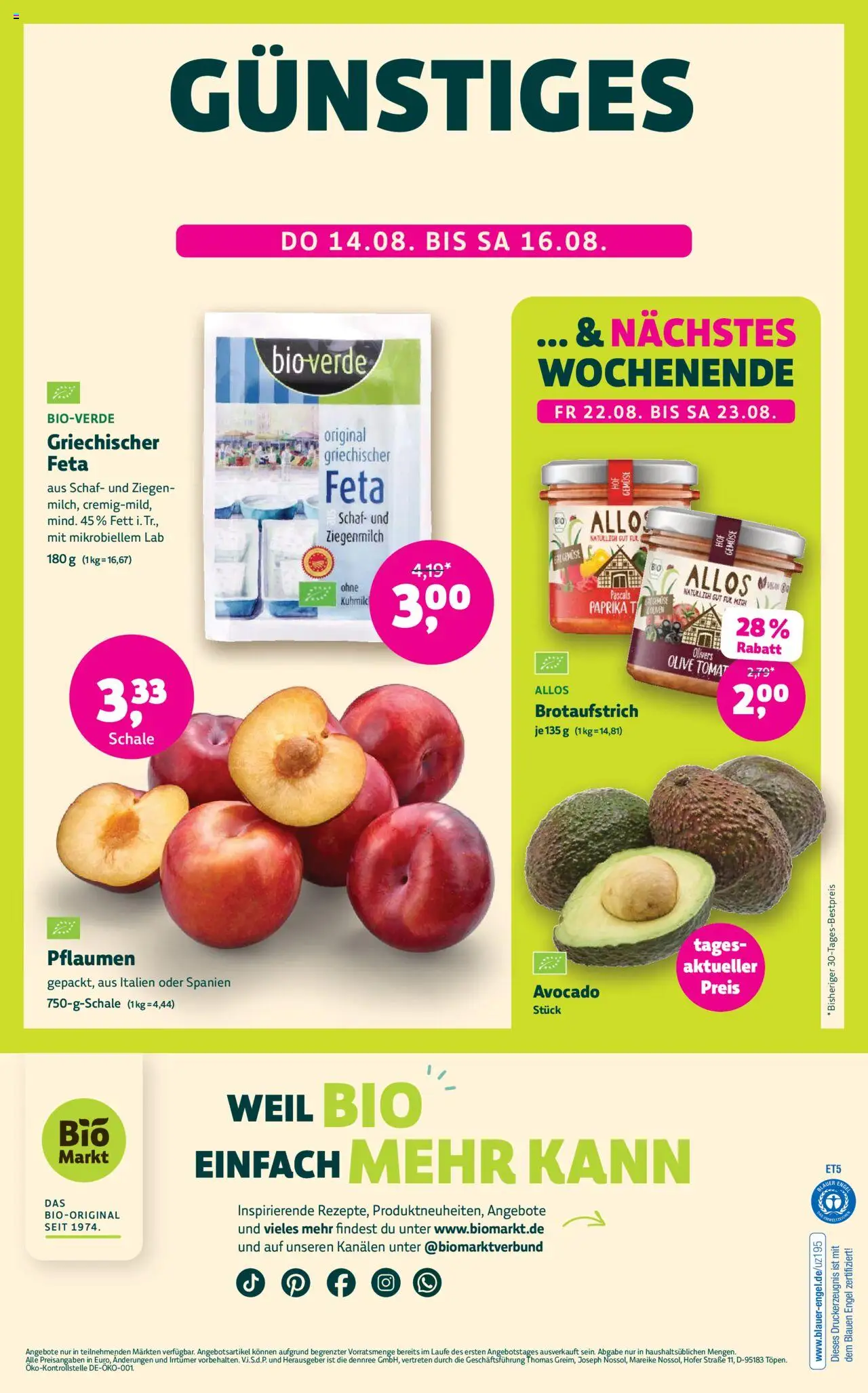 BioMarkt Prospekt - gültig ab dem 13.08.2025 | Seite: 12 | Produkte: Feta, Avocado, Gemüse, Paprika