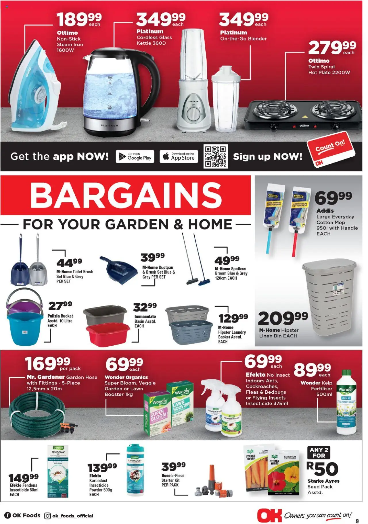 OK Foods Western Cape - Specials │ valid from 25.08.2025 | Page: 9 | Products: Basket, Broom, Powder, Brush