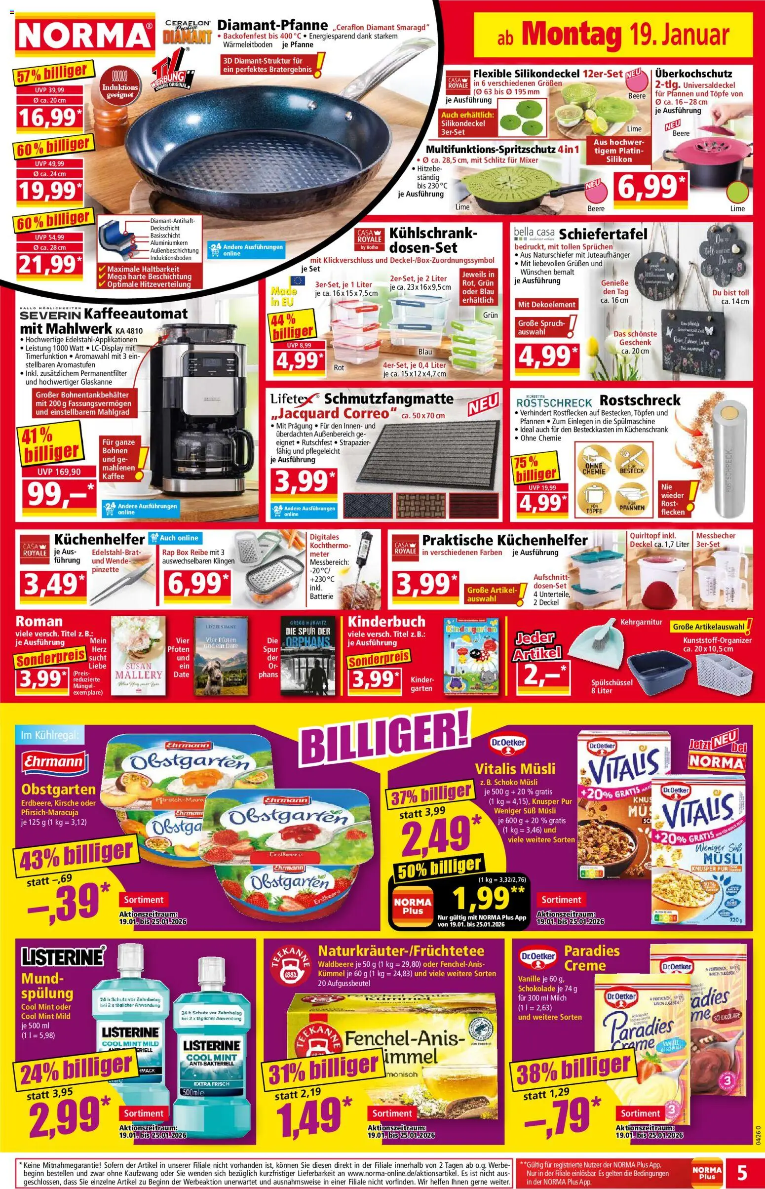 Norma Prospekt 	 – gültig ab 19.01.2026 | Seite: 5 | Produkte: Kaffee, Spülung, Pinzette, Listerine