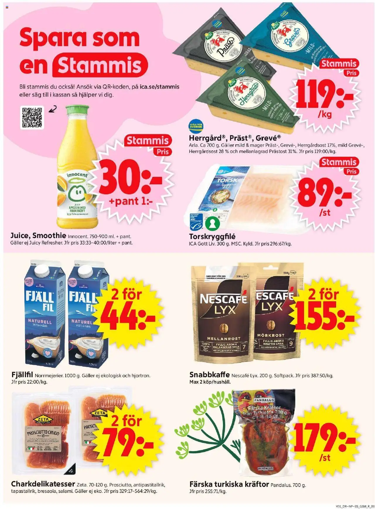 ICA Supermarket reklamblad aktuell från 28.07.2025 | Sida: 3 | Produkter: Såg, Kräftor, Galler, Apelsin