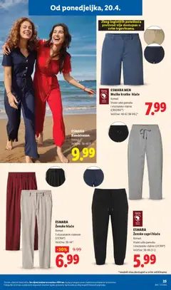 ESMARA Ženske hlače, Komad, visoki udio pamuka i elastansko vlakno (LYCRA®), djelomična gumena pasica, duljina do gležnja, veličine: 38-46* - Pregled kataloga iz trgovine Lidl, vrijedi od 20.04.2026 | Stranica: 25