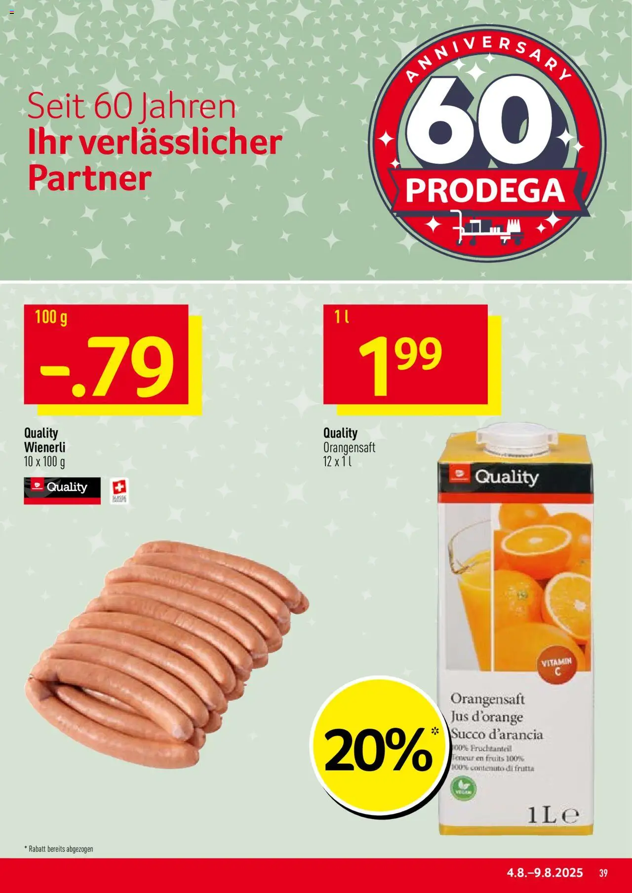 Prodega Aktionen ab 04.08.2025 | Seite: 39 | Produkte: Orangensaft