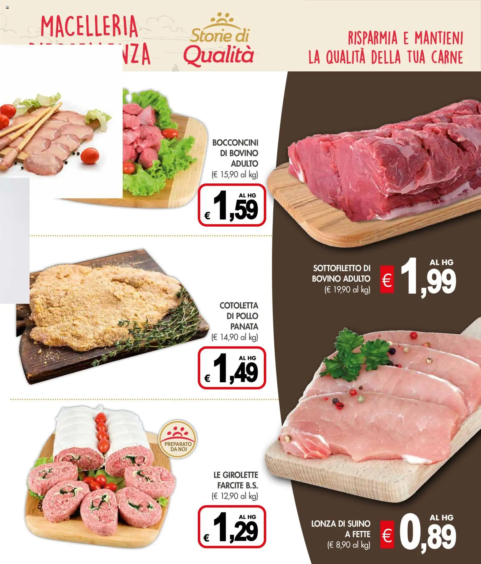 Volantino Presto Fresco del 27.04.2026 | Pagina: 3 | Prodotti: Bovino, Pollo, Suino