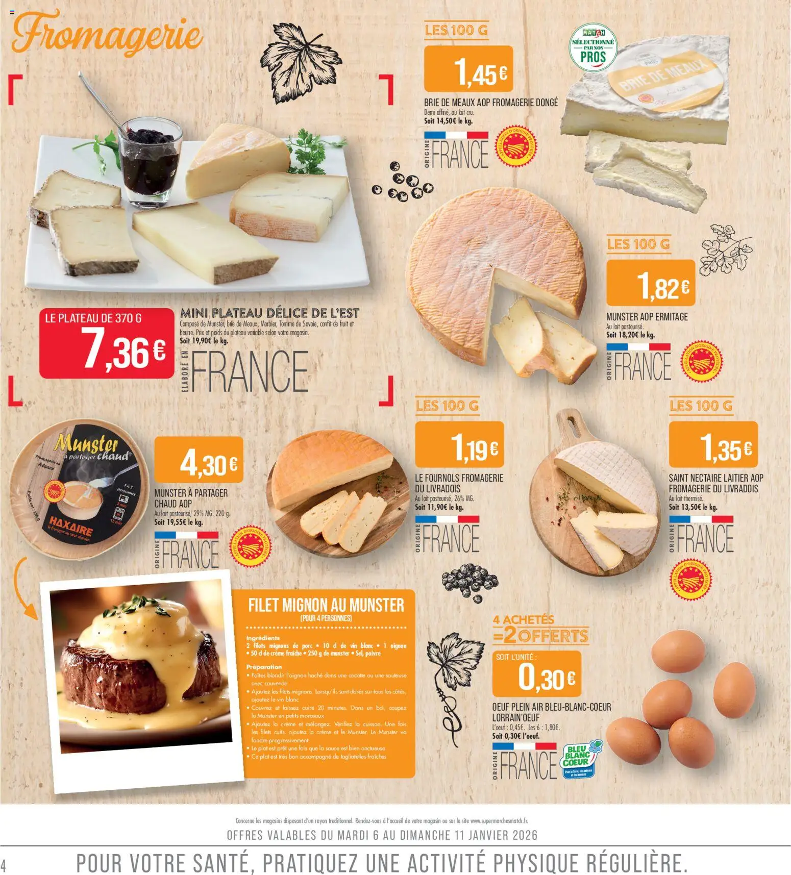 {H1} | Page: 4 | Produits: Poivre, Brie de meaux aop, Vin, Crème