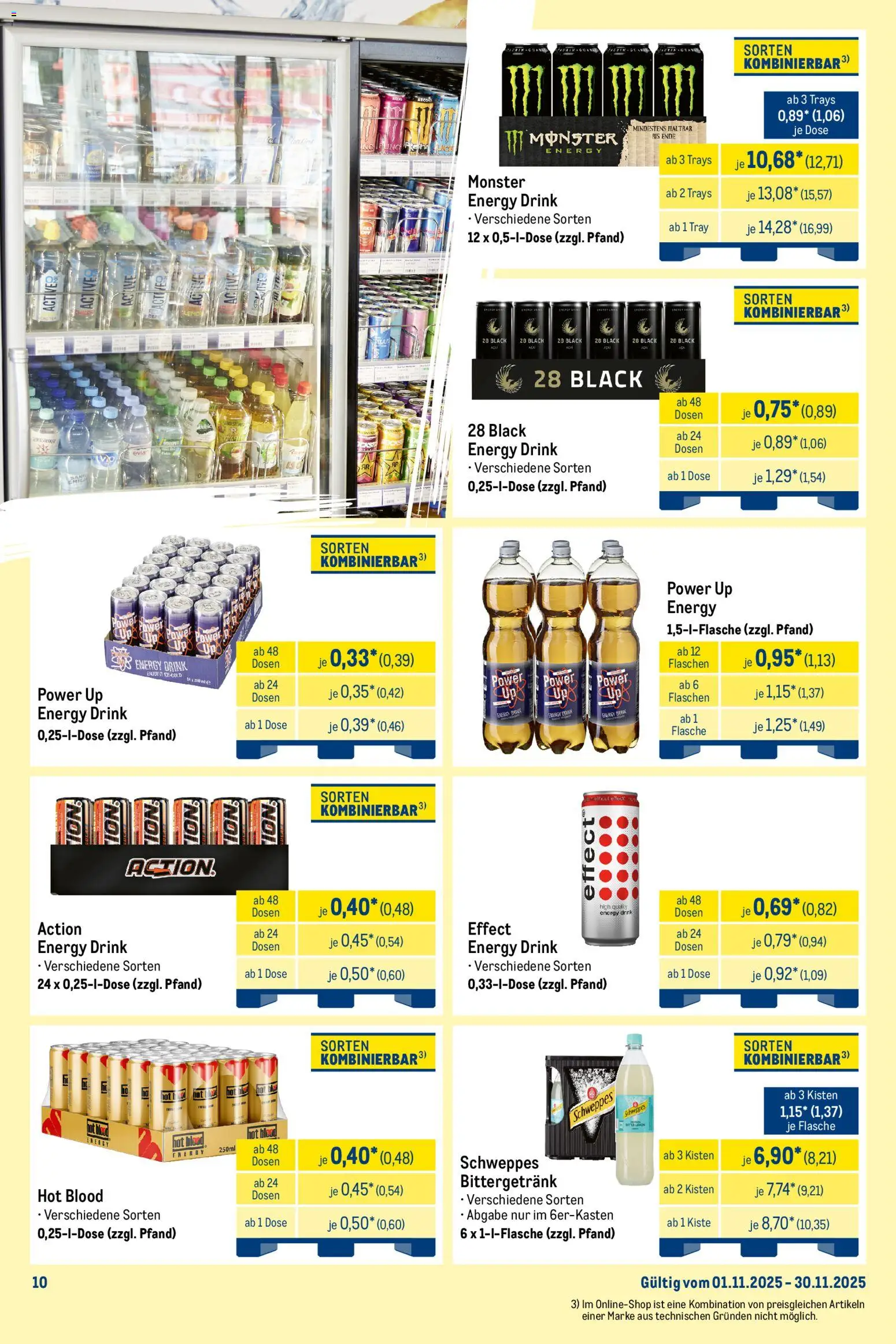 Metro Wochen-Angebote Händler – gültig ab 03.11.2025 | Seite: 18 | Produkte: Energy, Schweppes, Monster