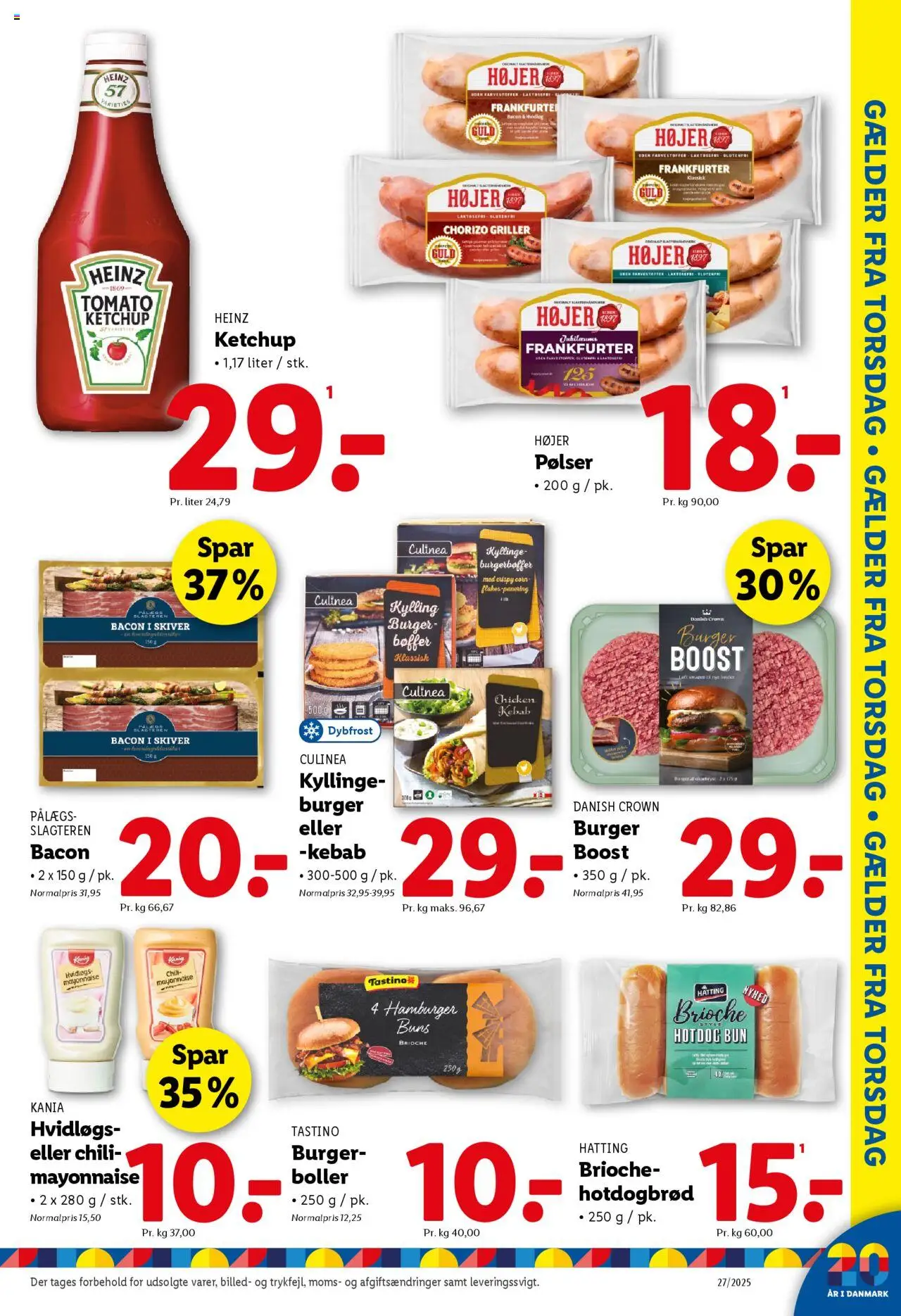 Lidl Tilbudsavis gyldig fra 03.07.2025 | Side: 3 | Produkter: Pølser, Bøffer, Kebab, Bacon