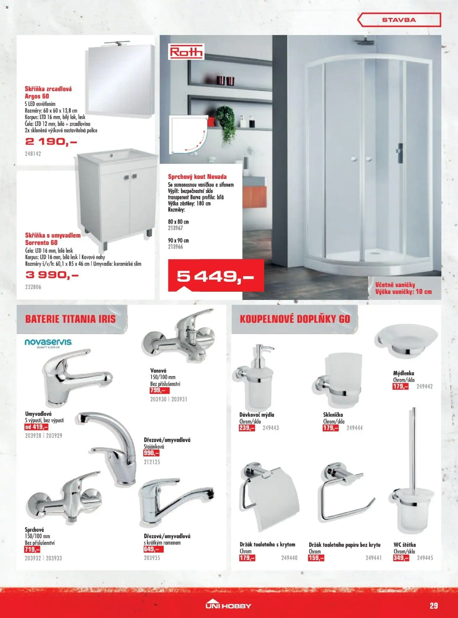 Uni Hobby leták od 30.04.2026 | Strana: 29 | Produkty: Dávkovač, Police, Umyvadlo, LED