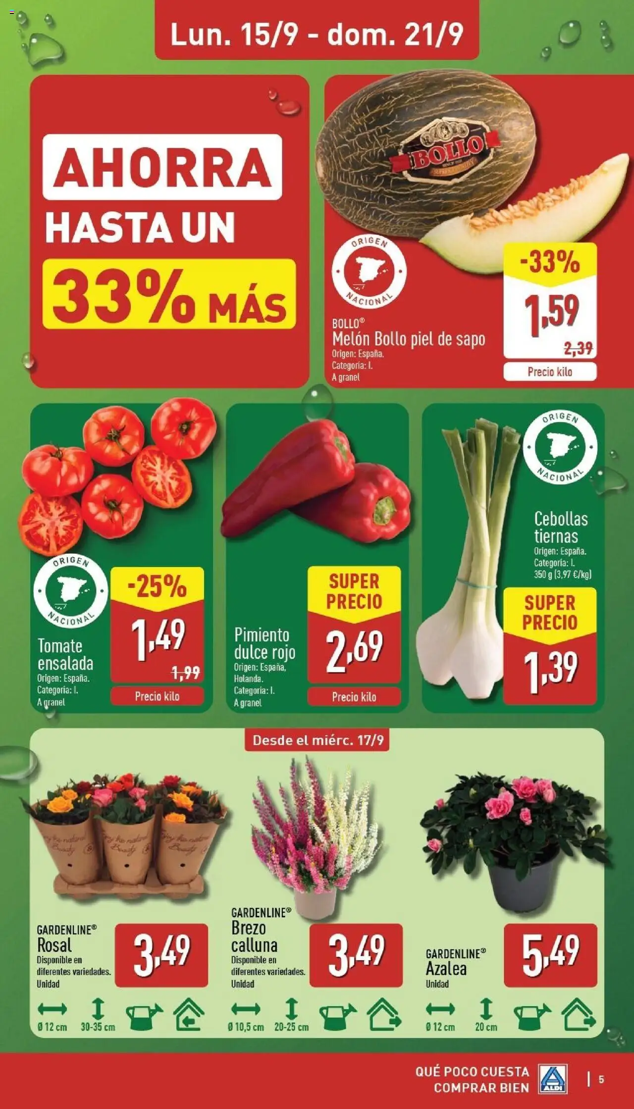Aldi folleto Baleares │ válido desde el 15.09.2025 | Página: 5 | Productos: Φορτιστής, Κάδος απορρυμάτων, Ensalada