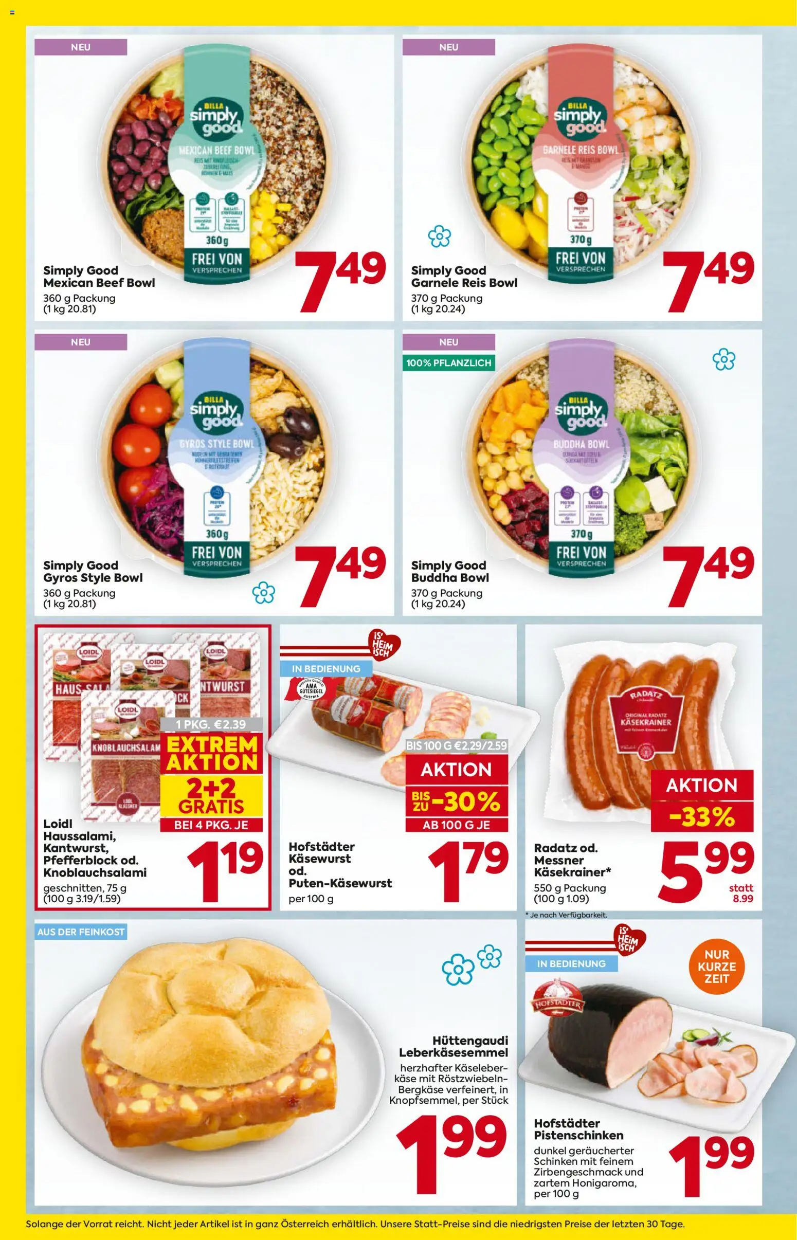 Billa Flugblatt - Oberösterreich gültig ab 19.02.2026 | Seite: 6 | Produkte: Käse, Schinken, Reis, Nudeln