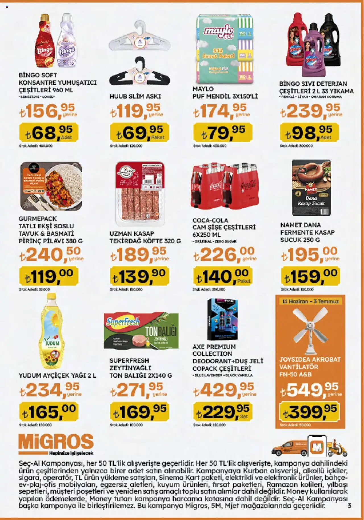 Migros Katalog - Migroskop - 12.06.2025 tarihinden itibaren geçerlidir | Sayfa: 117 | Ürünler: Mendil, Yumuşatıcı, Deterjan, Pirinç