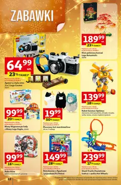 Pogląd oferty "Auchan Gazetka - Święta jak babcię kocham Hipermarket" - ważna od 04.12.2025 | Strona: 12 | Produkty: Robot, Klon palmowy, Lego, Lody