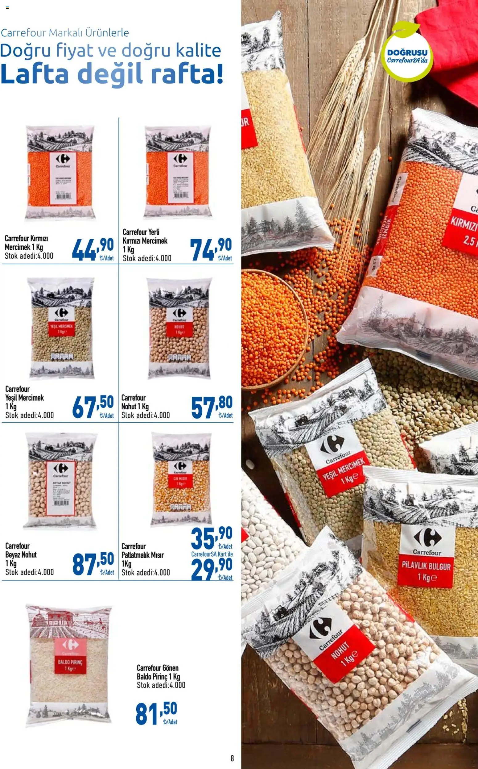 CarrefourSA Katalog - 15.01.2026 tarihinden itibaren geçerlidir | Sayfa: 8 | Ürünler: Ravioli, Pirinç, Mısır