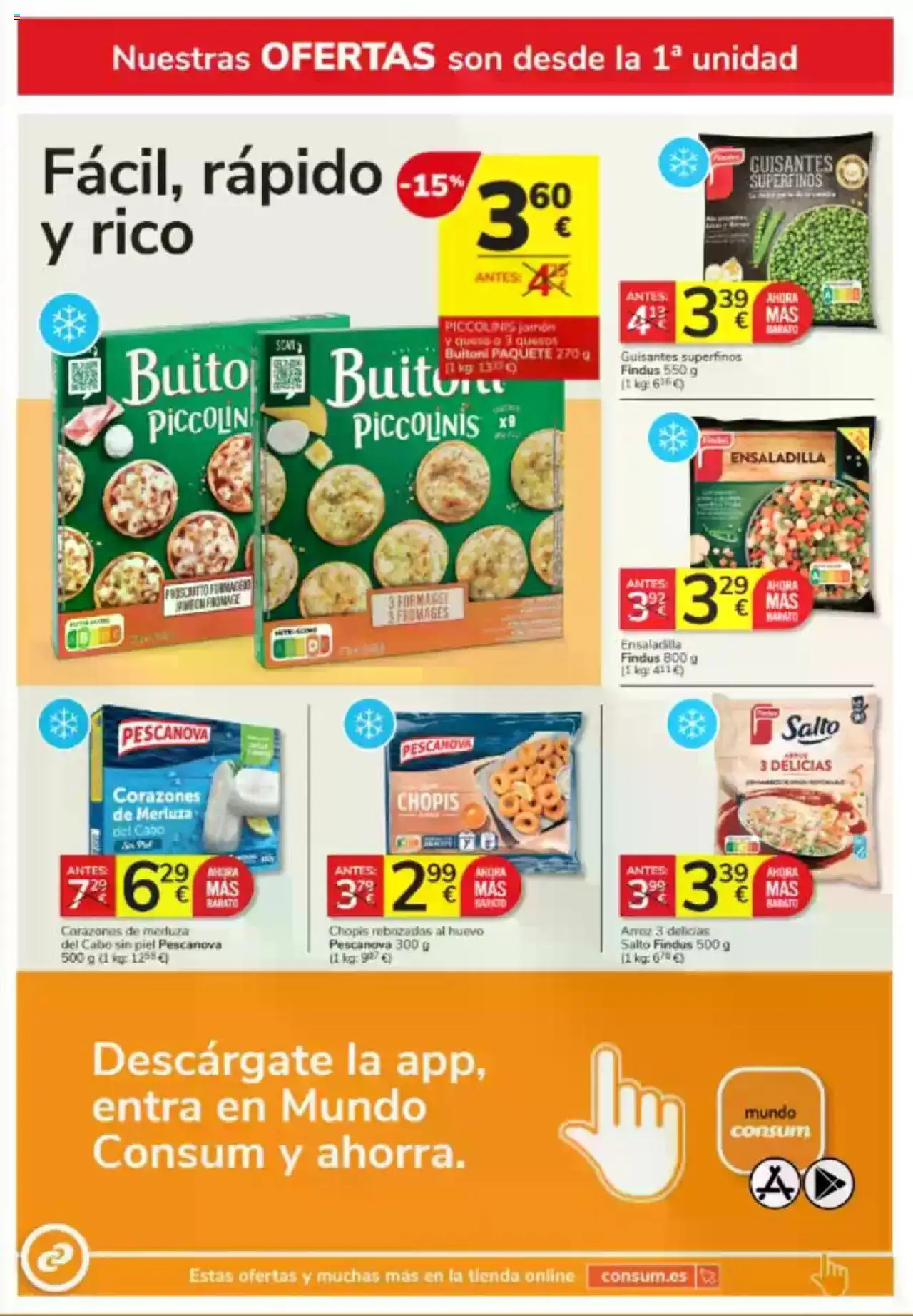 Consum folleto │ válido desde el 29.05.2025 | Página: 6 | Productos: Ensaladilla, Queso, Jamón, Arroz