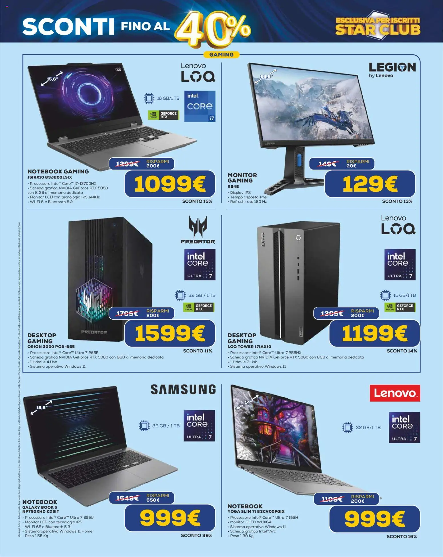 Volantino Euronics del 22.01.2026 | Pagina: 20 | Prodotti: Monitor, Notebook, USB, Samsung
