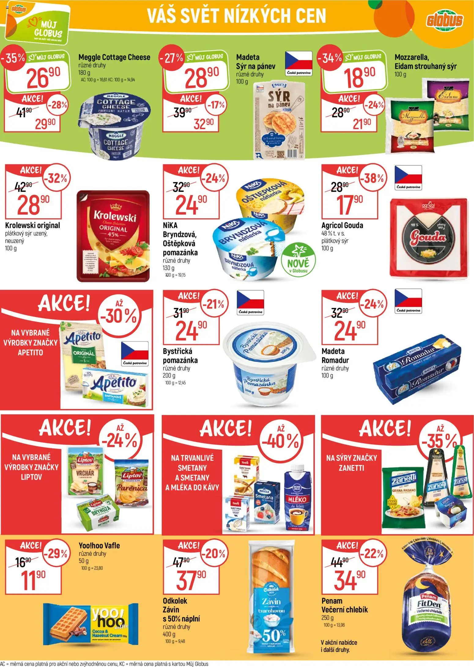 Globus leták - Trmice od 18.03.2026 | Strana: 20 | Produkty: Eidam, Cottage cheese, Bryndza, Grana Padano