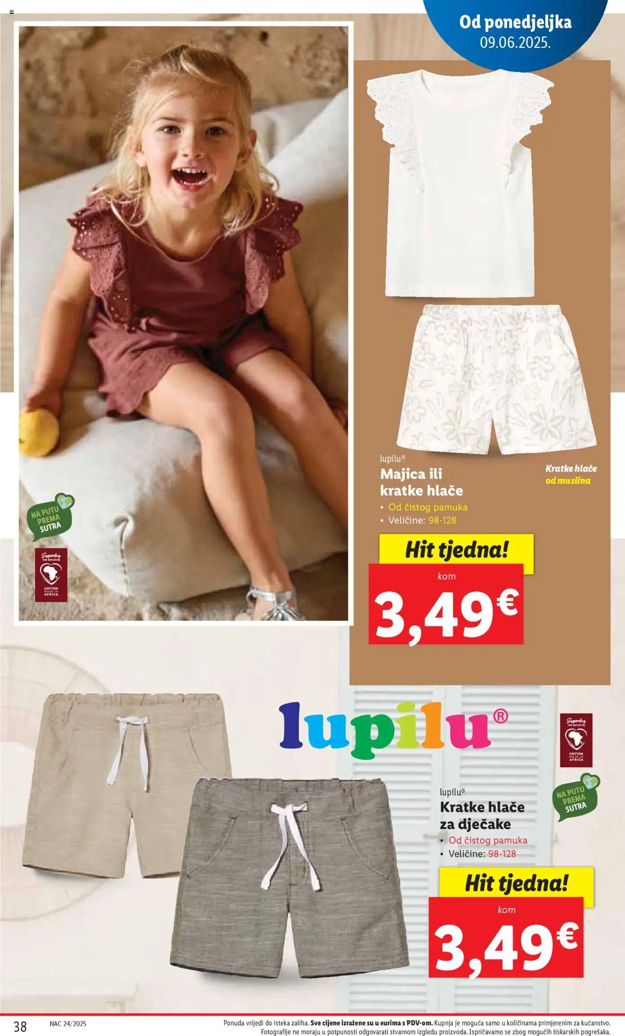 Lidl katalog | vrijedi od 09.06.2025 | Stranica: 38 | Proizvodi: Majica, Hlače, Kratke hlače