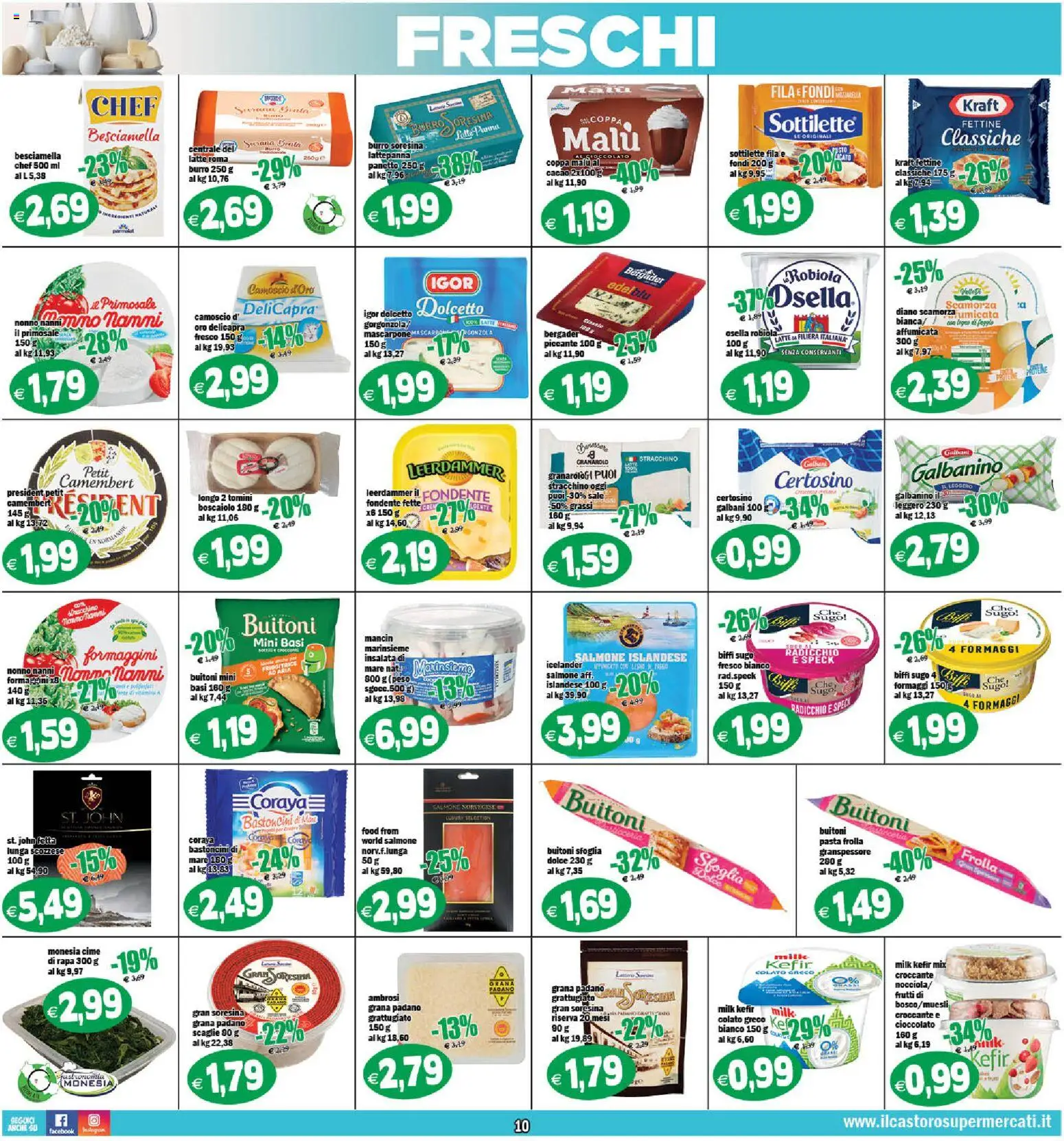 Volantino Il Castoro del 07.04.2026 | Pagina: 10 | Prodotti: Insalata, Sale, Pasta, Besciamella