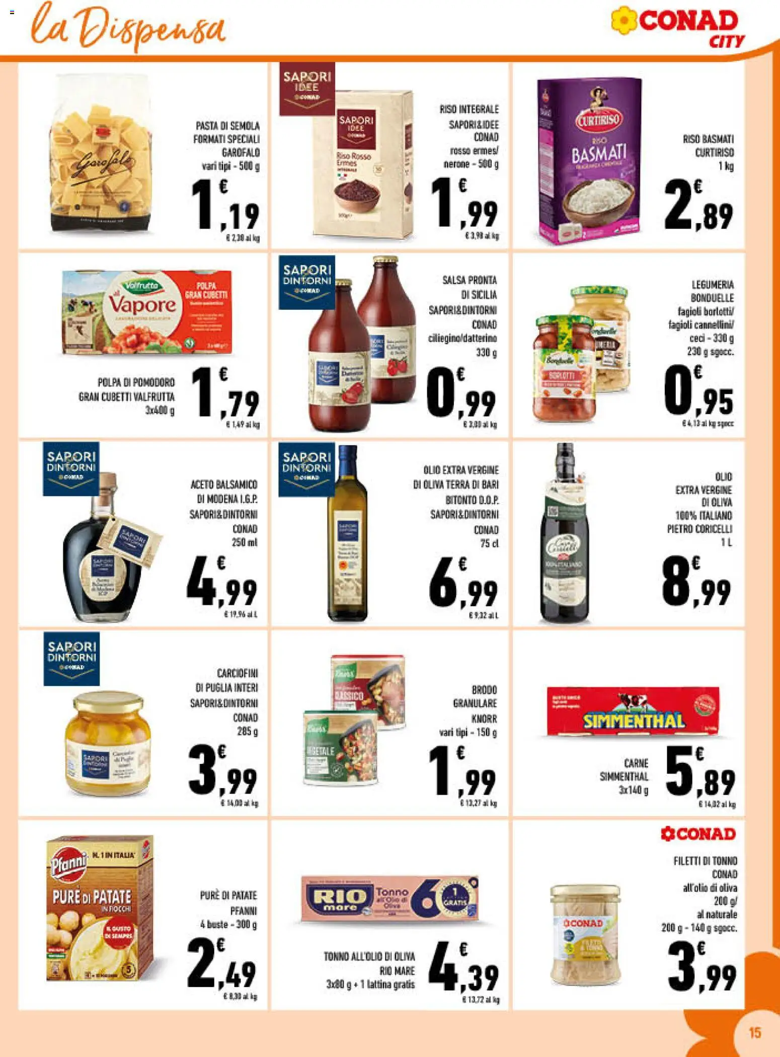 Volantino Conad del 25.03.2026 | Pagina: 15 | Prodotti: Ceci, Patate, Olio, Olive