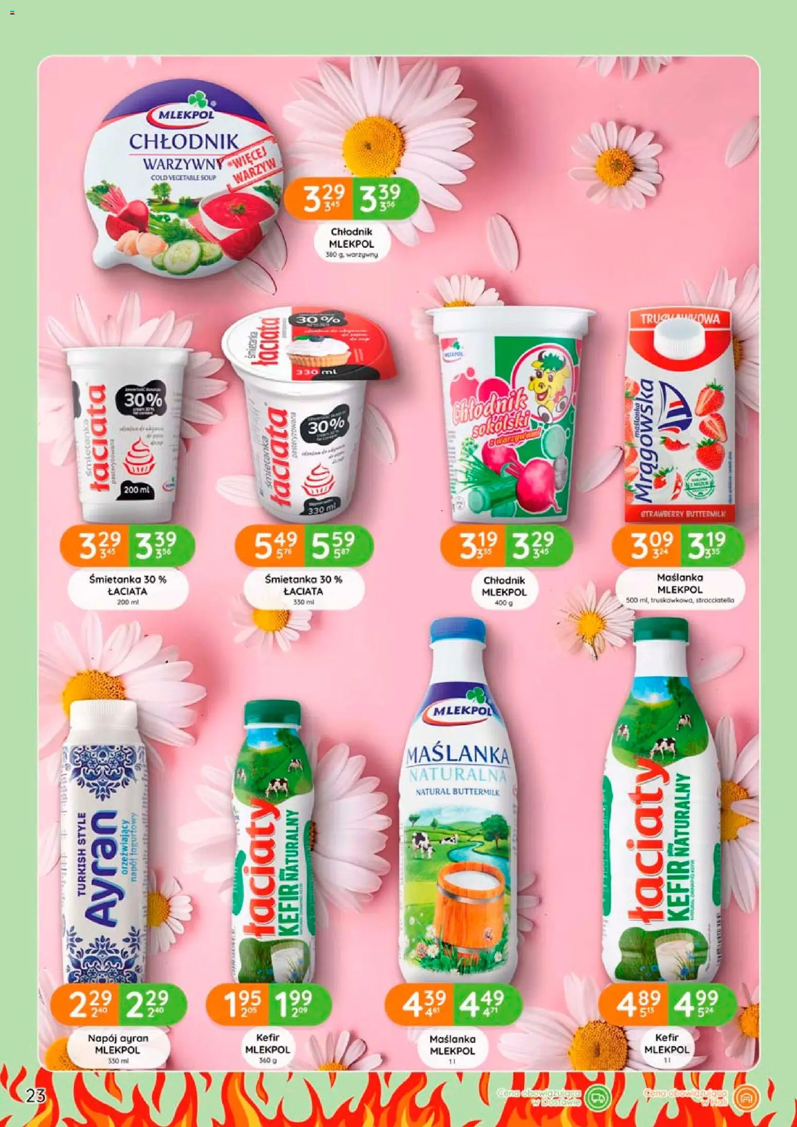 Eurocash gazetka - Grill od 09.04.2026 | Strona: 23 | Produkty: Kefir, Maślanka, Kefir naturalny, Napój Ayran