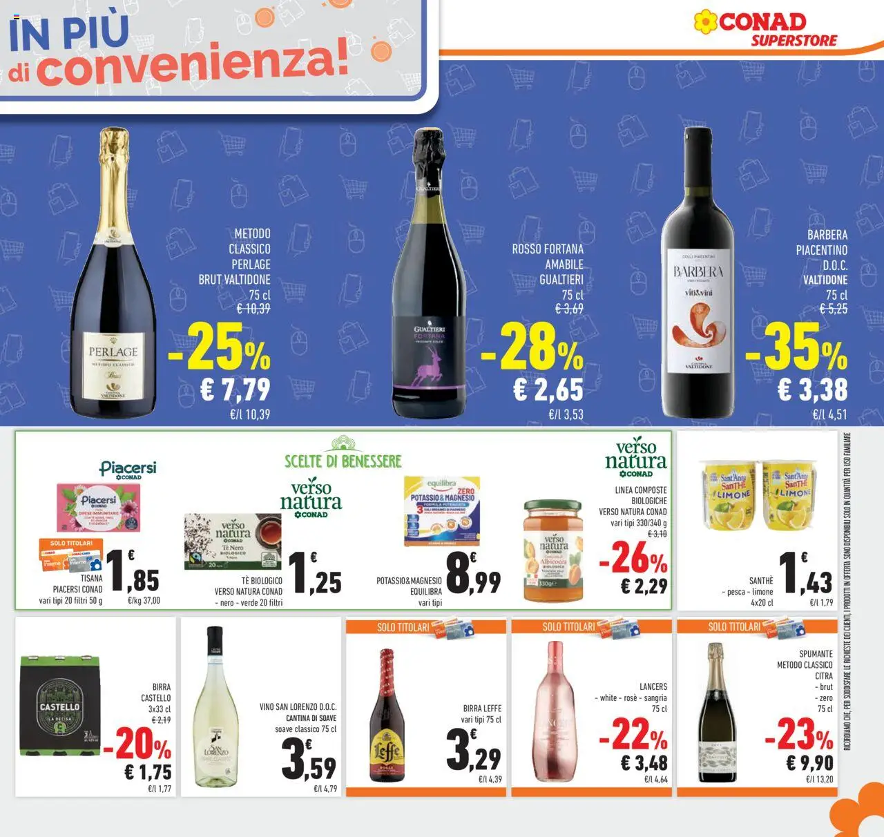 Volantino Conad del 13.08.2025 | Pagina: 31 | Prodotti: Birra, Tè, Vino, Spumante