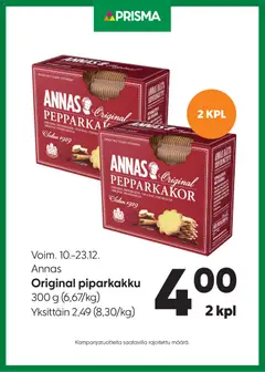 Prisma-mainoslehti voimassa 10.12.2025 alkaen