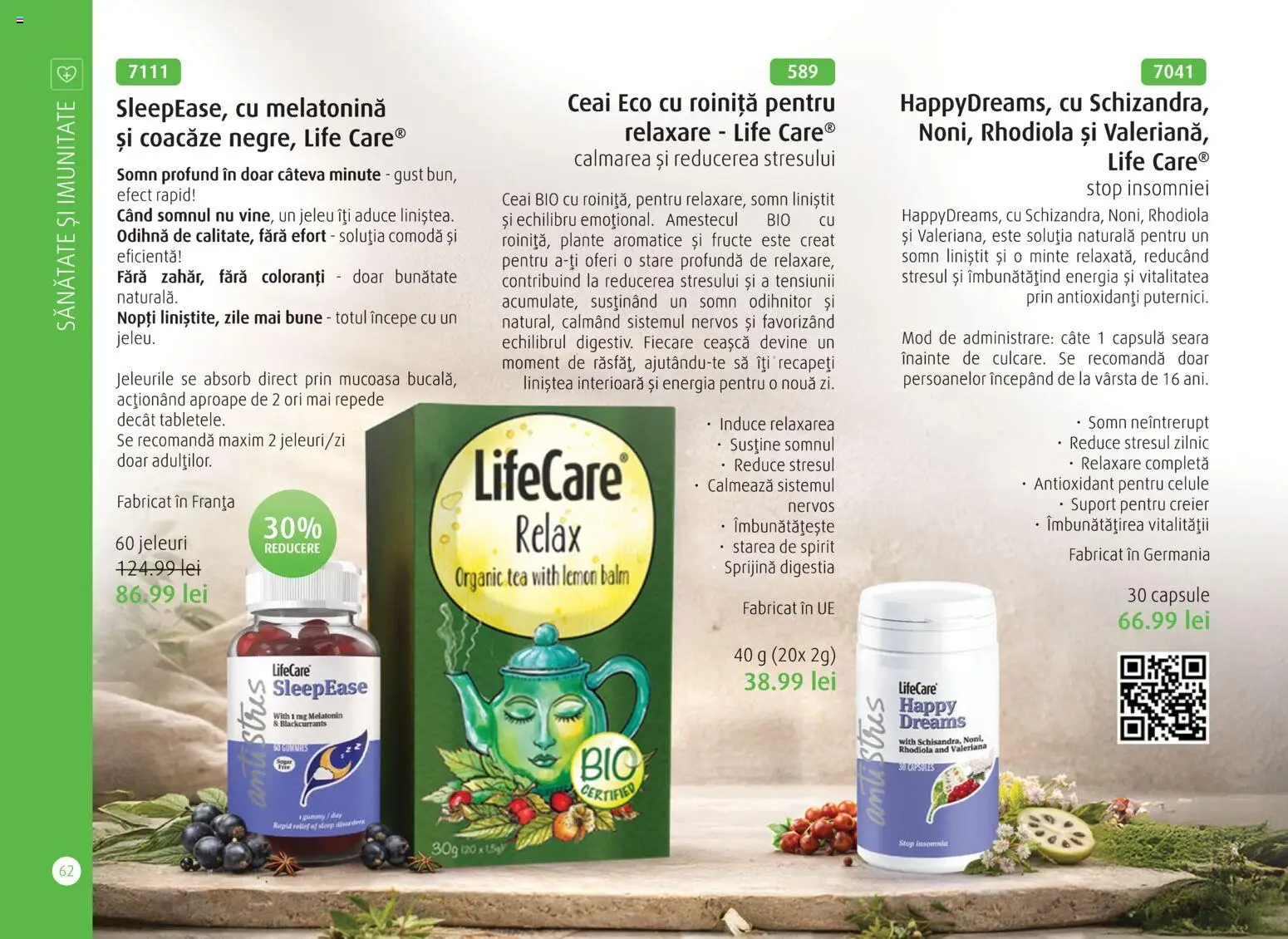 Noul catalog Life Care – valabil de la 01.04.2026 | Pagină: 64 | Produse: Ceai, Demirhindi, Fructe, Jeleuri