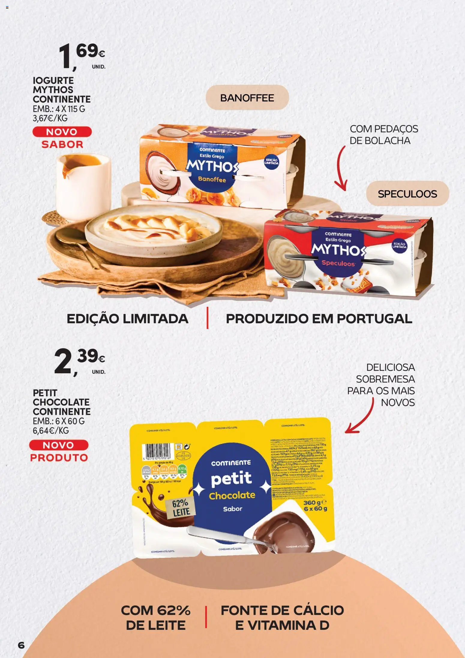 Continente - Cabazes de Natal │ válido de 11.11.2025 | Página: 6 | Produtos: Cálcio, Leite, Chocolate, Vitamina d