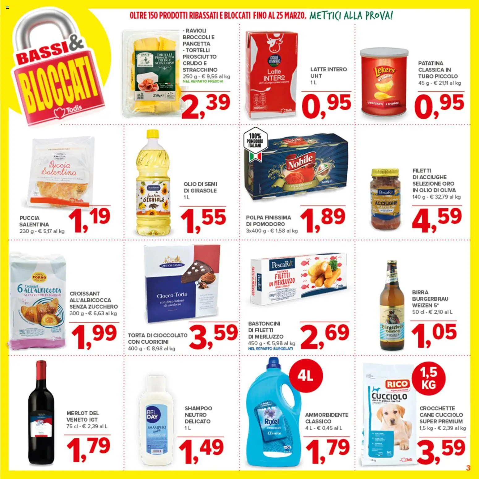 Volantino Todis del 05.02.2026 | Pagina: 3 | Prodotti: Prosciutto Crudo, Polpo, Prosciutto, Acciughe