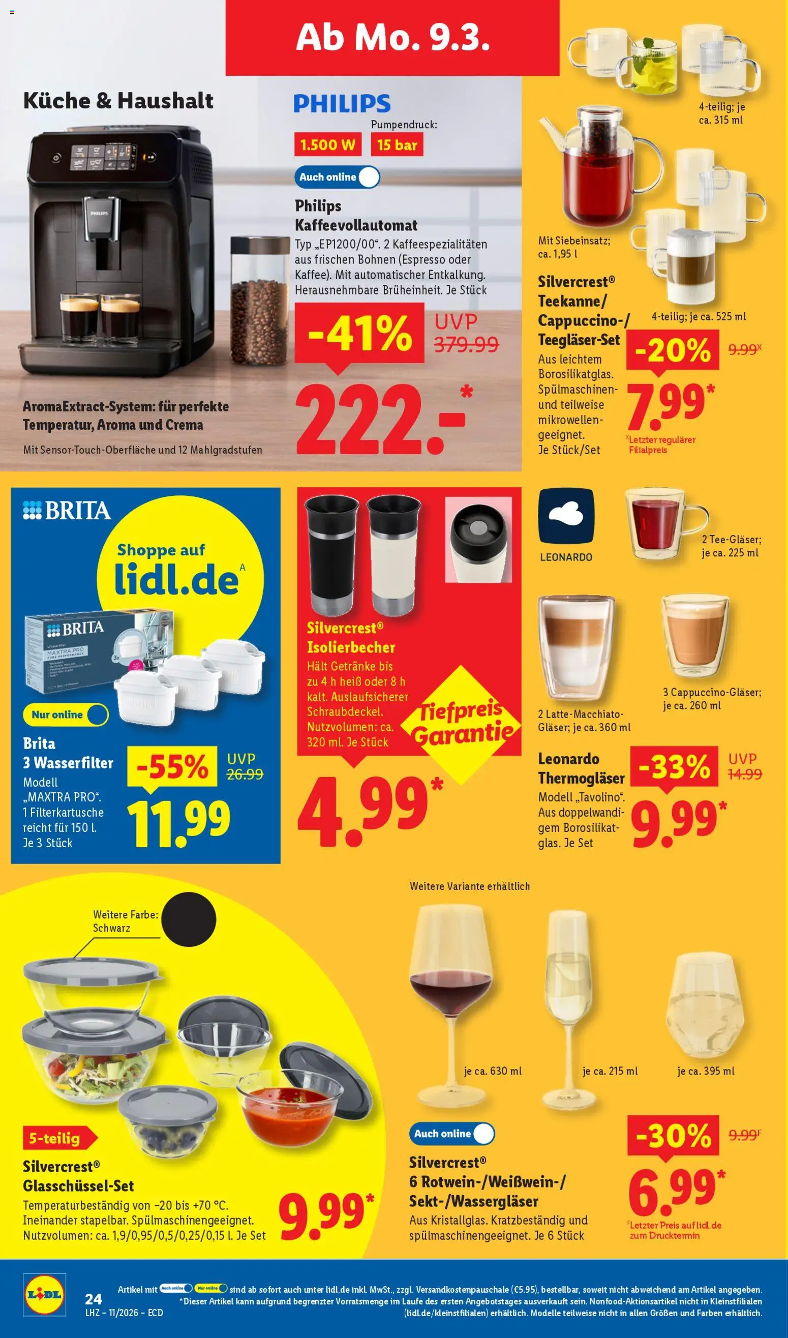 Lidl Německo leták od 09.03.2026 | Strana: 14 | Produkty: Brita, Crema