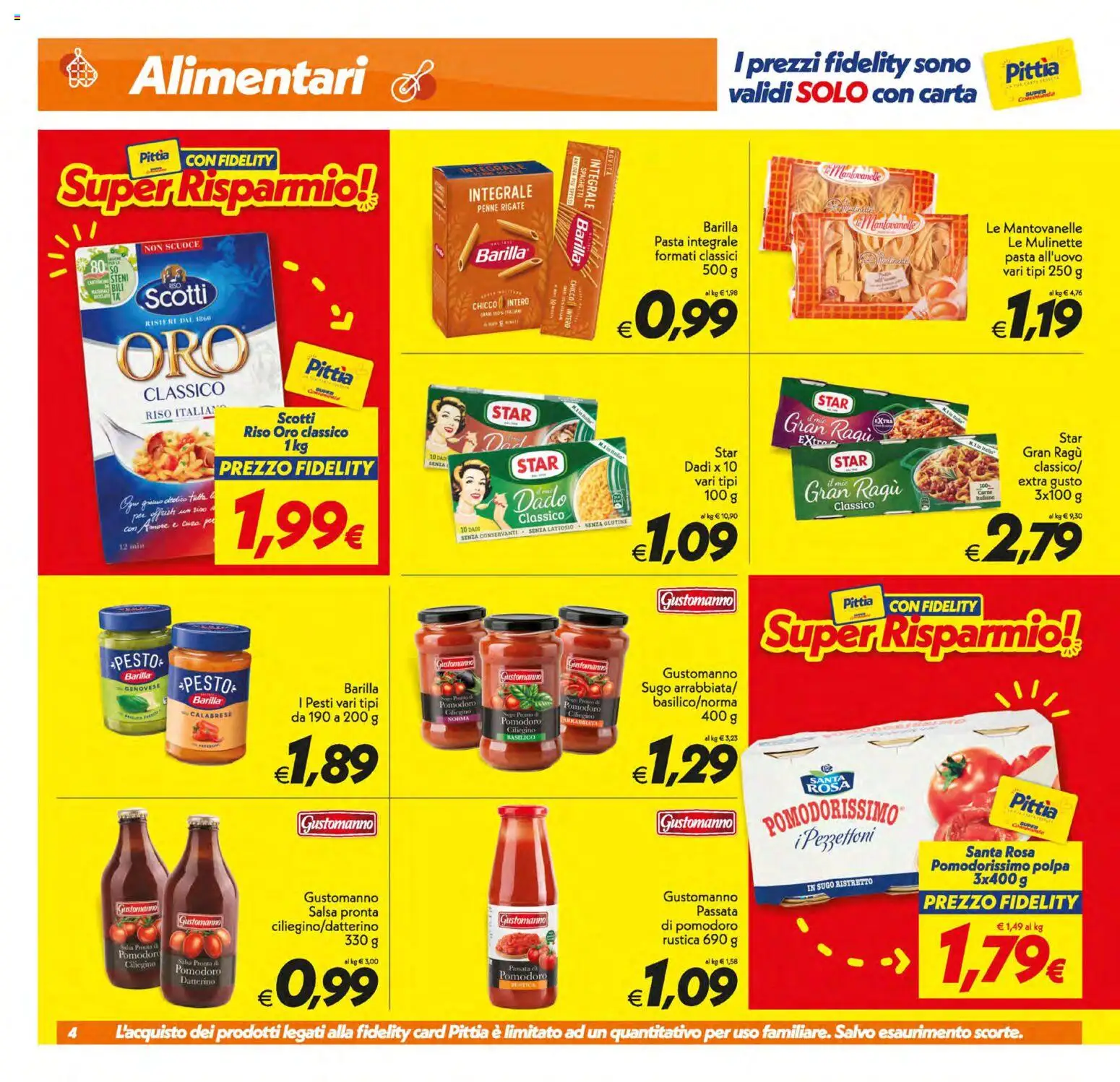 Volantino SuperConveniente del 17.03.2026 | Pagina: 4 | Prodotti: Riso, Salsa, Pesto, Sugo