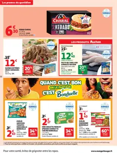 Auchan - Prévisualisation de Auchan - Produits laitiers valide à partir de 17.02.2026 | Page: 22 | Produits: Pêche, Mozzarella, Viande, Viande bovine